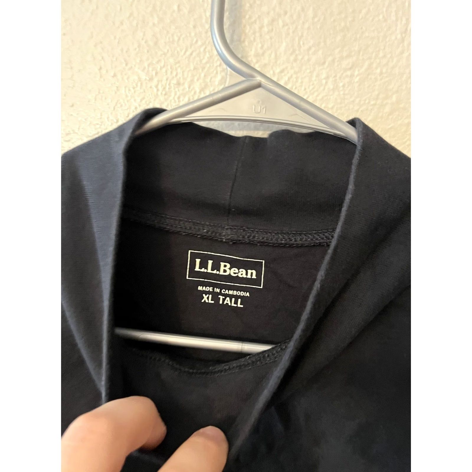 Vintage LL Bean Shirt Mens XLT Black Interlock Mock Neck Turtleneck Traditional Pullover Size US XL / EU 56 / 4 - 2 Thumbnail