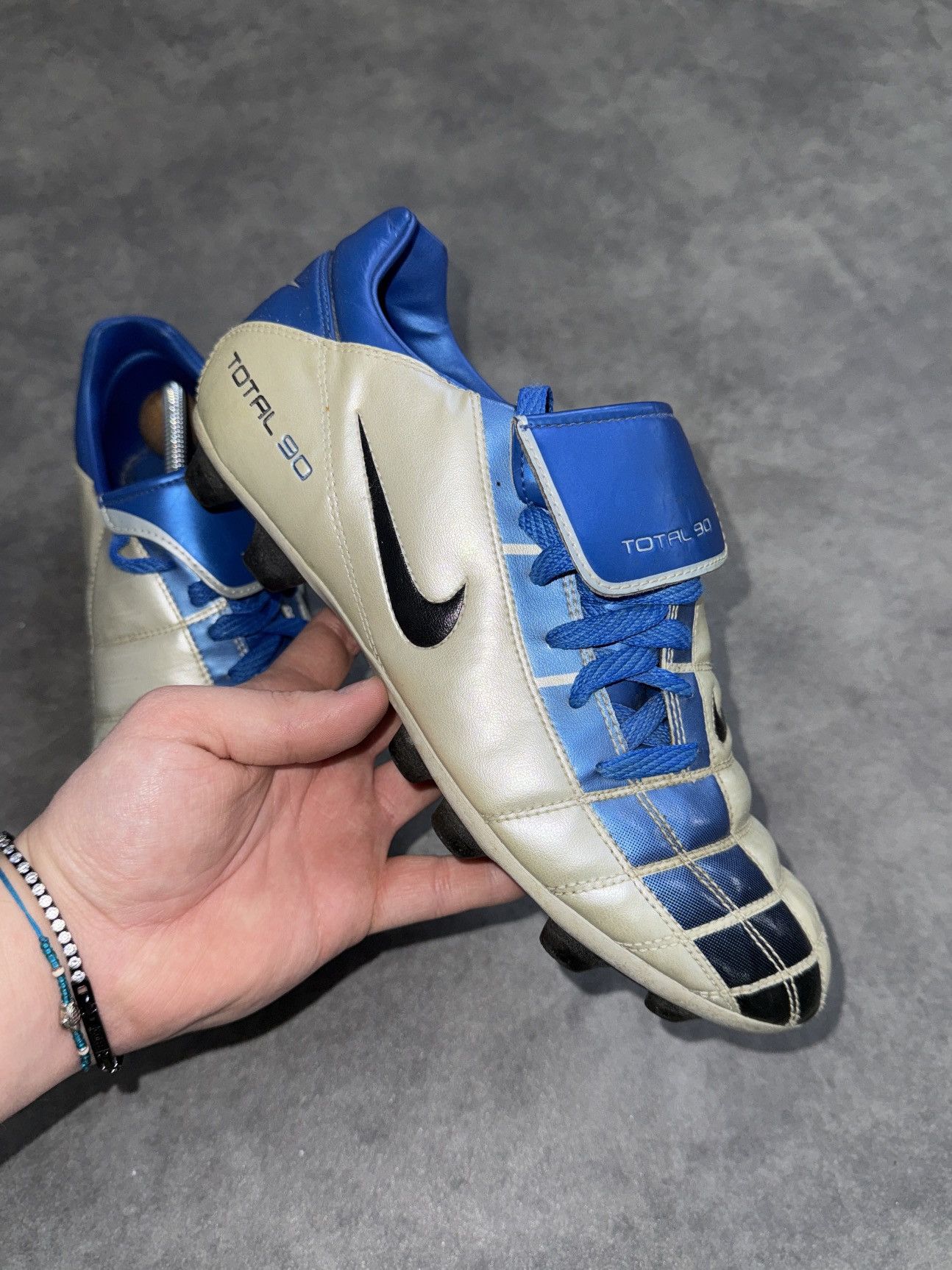 Nike Vintage real leather fooball soccer boots 2003 rare total 90 Size US 8.5 / EU 41-42 - 4 Thumbnail