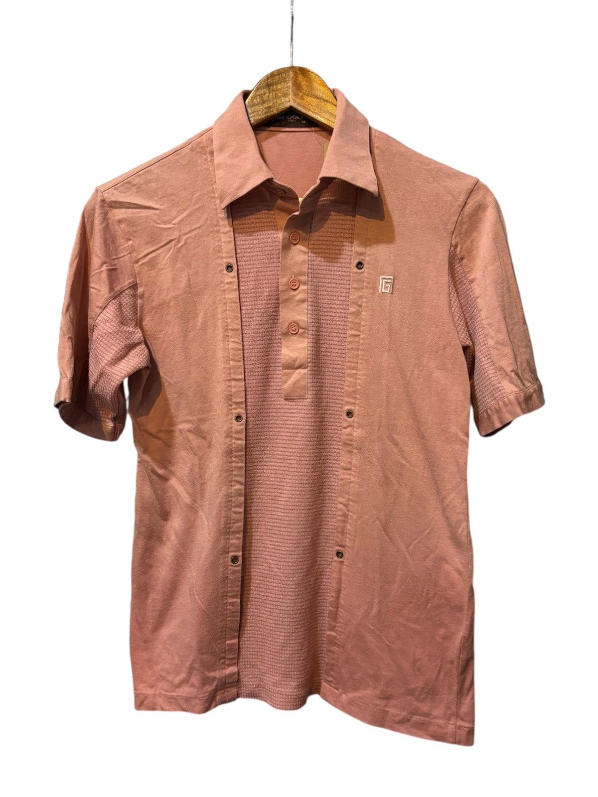 mario giorgi half button up polo rare design