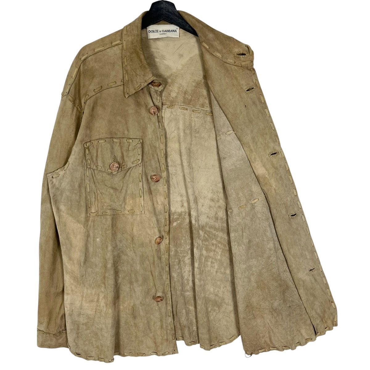 Dolce & Gabbana Dolce & Gabbana Oversize Leather Shirt Size XL / US 12-14 / IT 48-50 - 6 Thumbnail