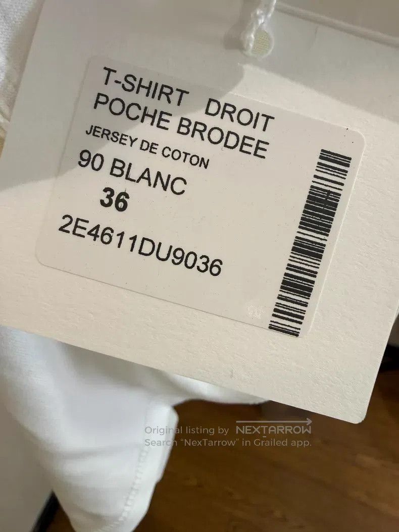 Hermes Hermes White pocket embroidered T-shirt Size XS / US 0-2 / IT 36-38 - 7 Thumbnail