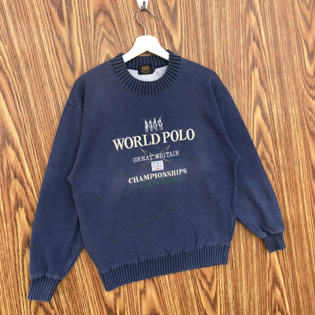 Vintage Vintage World Polo Championship Sweatshirt Size US M / EU 48-50 / 2 - 2 Thumbnail