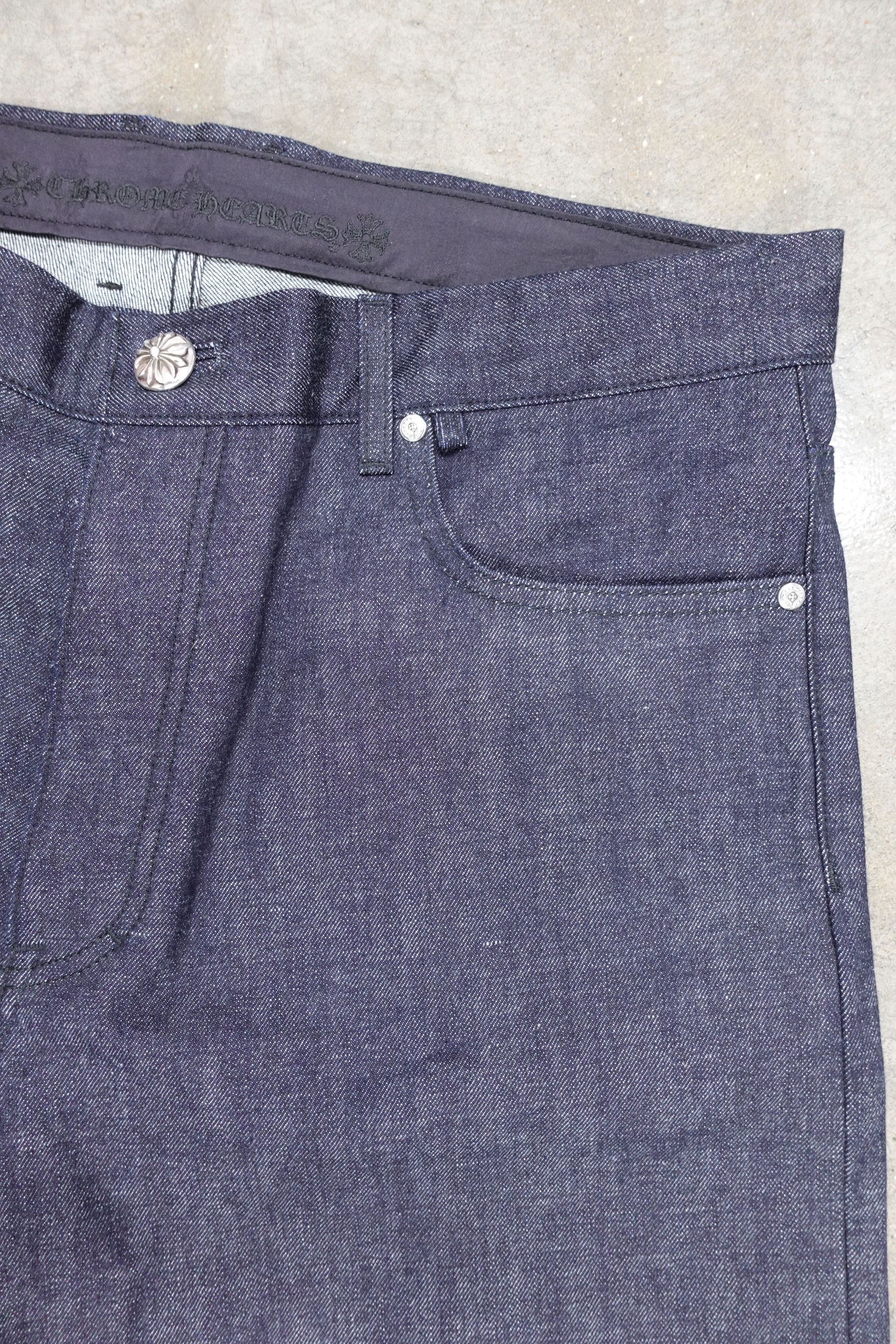 CHROME HEARTS KS FIT BAGGY JEANS INDIGO BLUE
