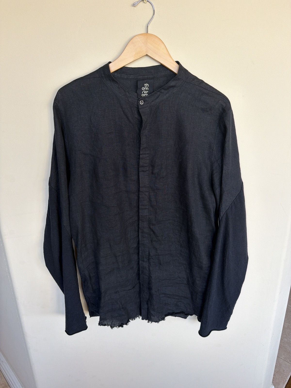 Scarstitch black linen shit ccp darkwear