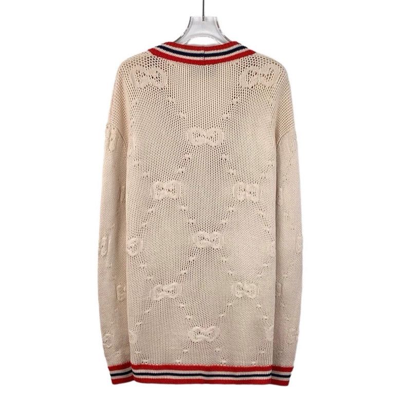 Gucci Gucci Color-blocked striped logo jacquart wool V-neck sing Size XS / US 0-2 / IT 36-38 - 2 Thumbnail