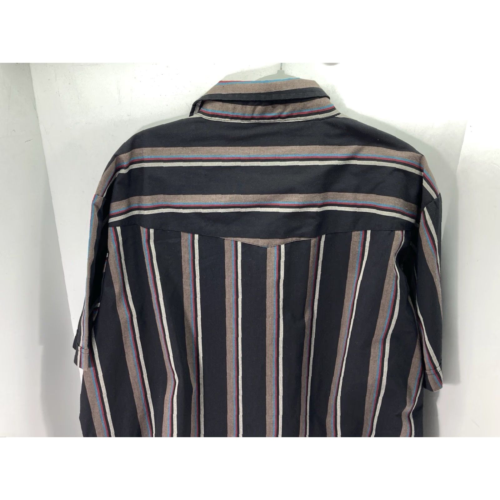 Vintage VINTAGE Plains Big Man Pearl Snap Western Shirt Men Big 2X Black Stripe Short Sleeve VTG NWOT Size US XXL / EU 58 / 5 - 7 Thumbnail