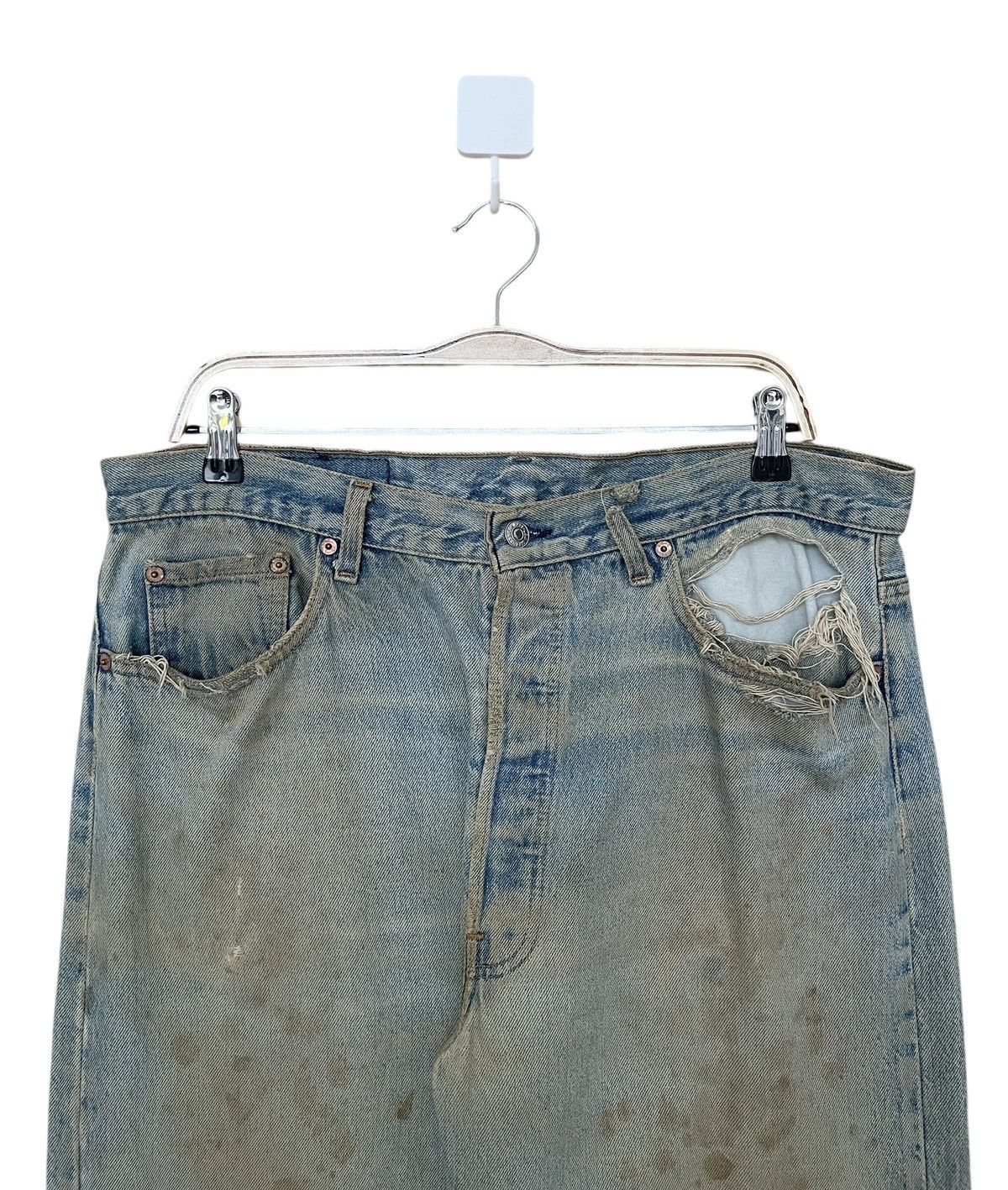 Levi's 38x32 Vintage Brand Levi’s 501 Distressed Jeans 1990s Size US 32 / EU 48 - 3 Thumbnail