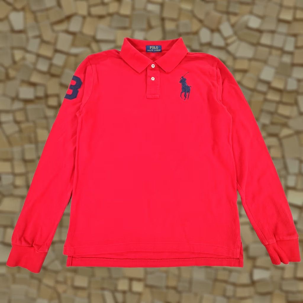 Polo Ralph Lauren Polo Ralph Lauren Polo Shirt Red XS Long Sleeves Pique Cotton Logo Button Collared Mens Shirt Size US XS / EU 42 / 0 - 1 Thumbnail
