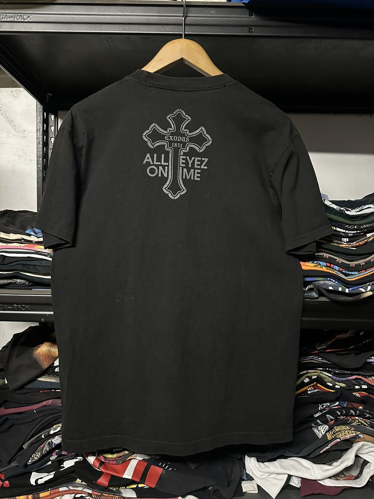 Band Tees × Rap Tees × Vintage Vintage Late 90s Tupac Rapper All Eyez On Me Faded Tee Size US L / EU 52-54 / 3 - 8 Thumbnail