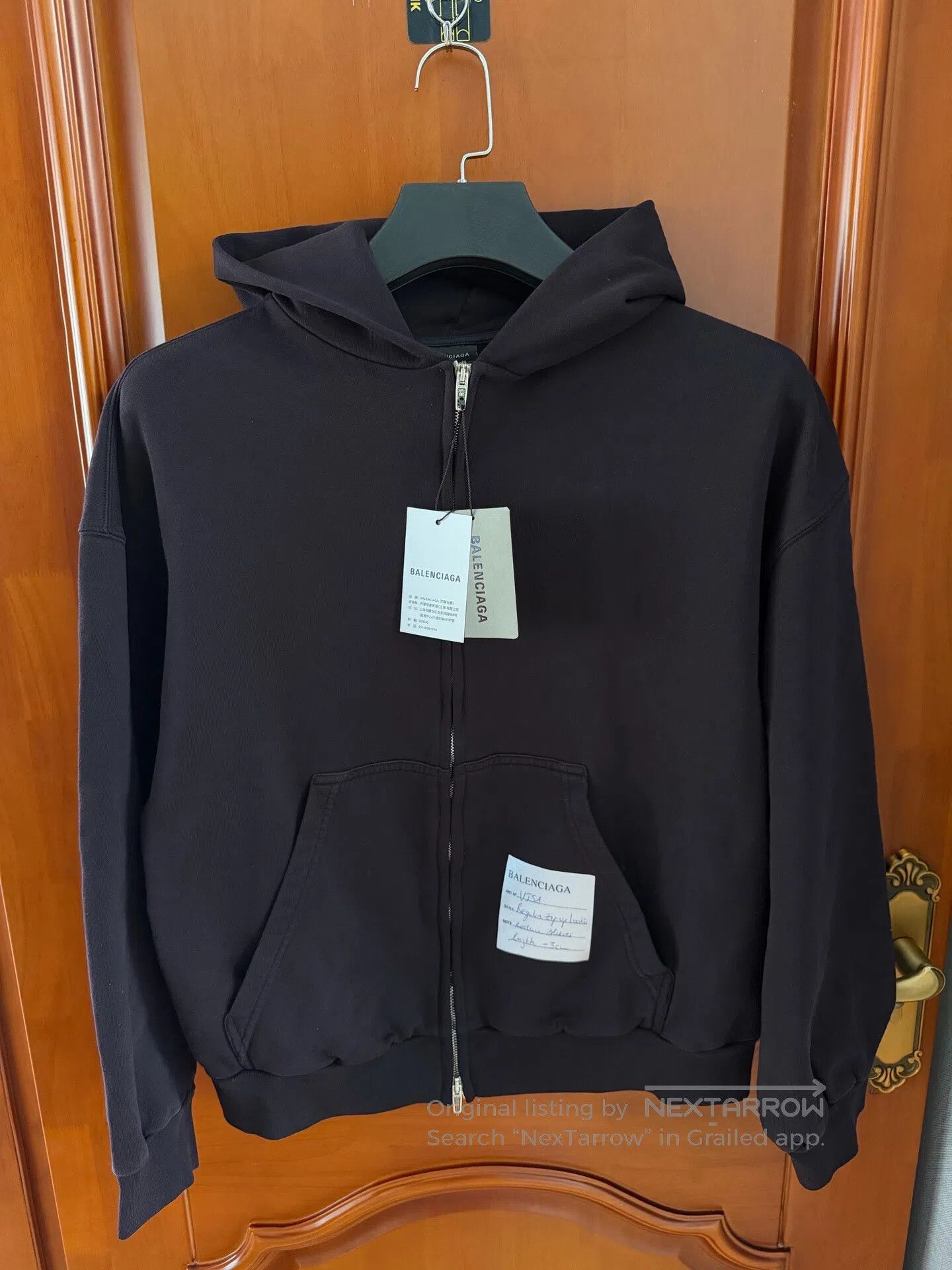 Balenciaga Balenciaga Black Memo Logo Hoodie| Size US S / EU 44-46 / 1 - 1 Thumbnail