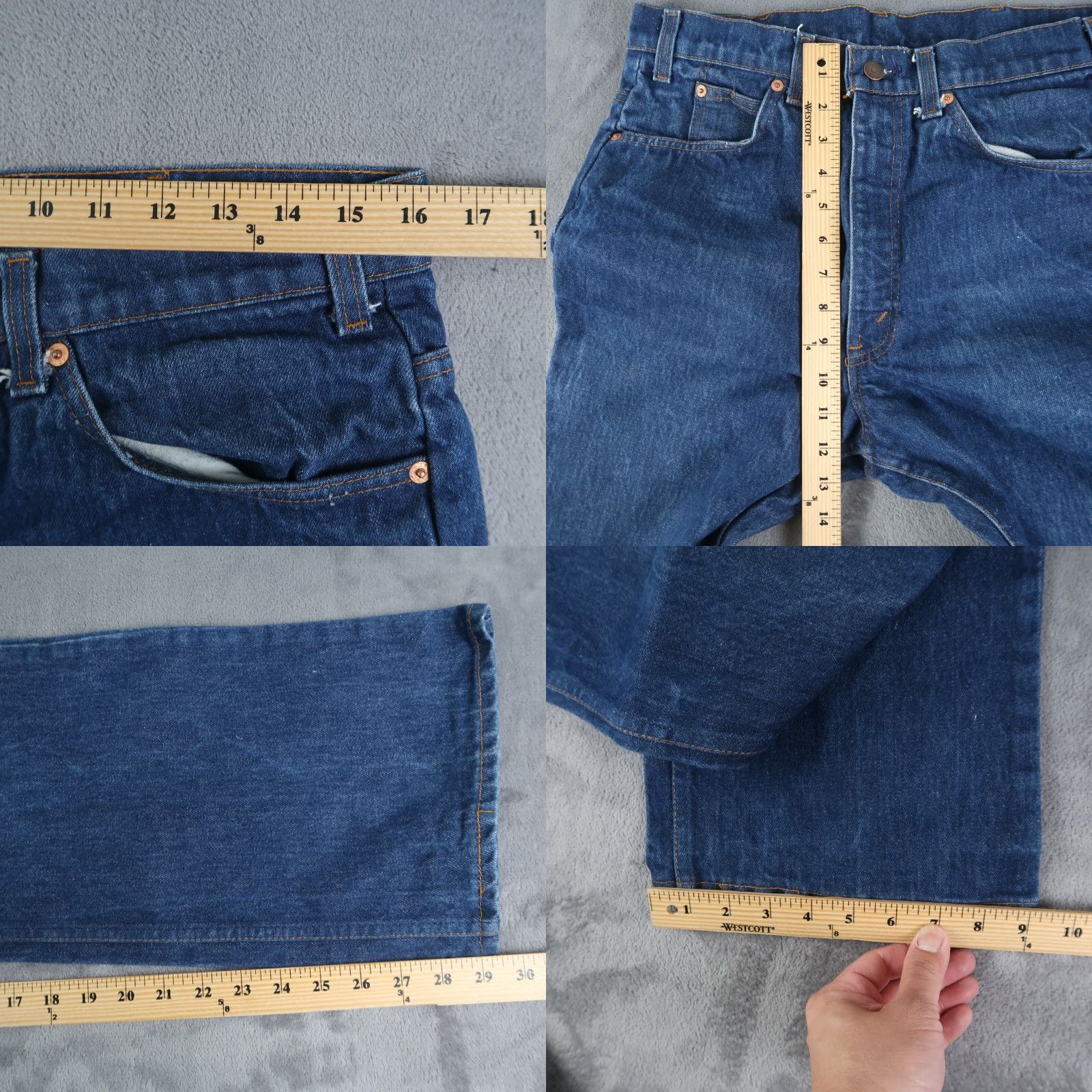 Levi's VINTAGE Levi’s 80s Jeans Men's 34x30 Bootcut Orange Tab Denim Pants Made USA Size US 34 / EU 50 - 8 Thumbnail