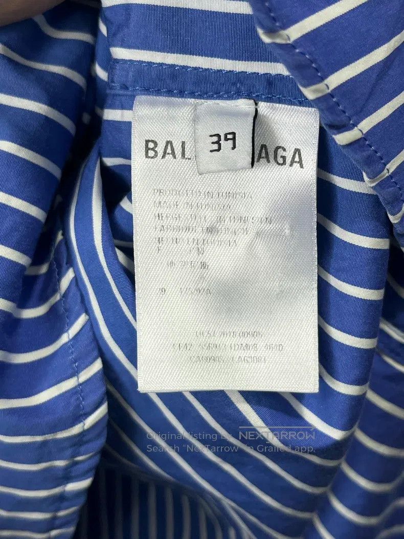 Balenciaga Balenciaga size 39 Blue Striped Shirt Size US S / EU 44-46 / 1 - 8 Thumbnail
