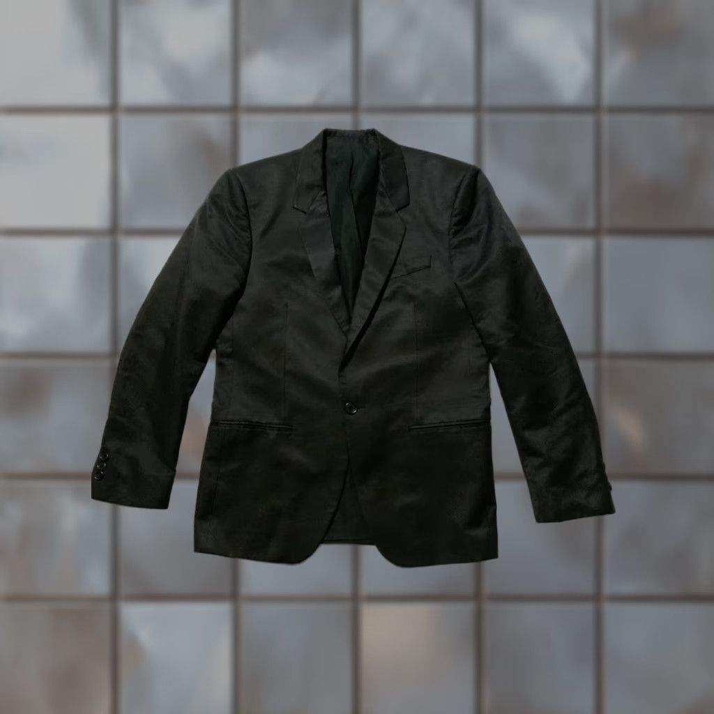 Petar Petrov VINTAGE Rare Petar Petrov One Button Blazer Jacket Sz.48M Blazer Mens Black Cotton Blend 40" Chest 27" Length 24.5" Sleeve Size 48R - 1 Thumbnail