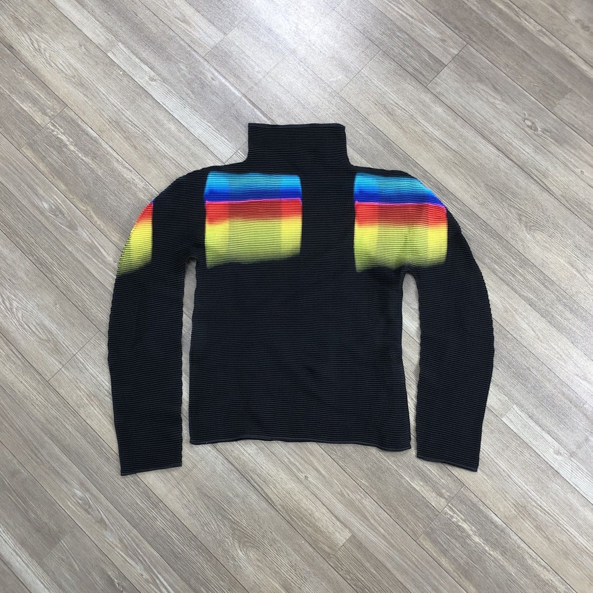 Issey Miyake Pleats Please Issey Miyake Me Rainbow Color Stretch Long Tee Size M / US 6-8 / IT 42-44 - 1 Thumbnail