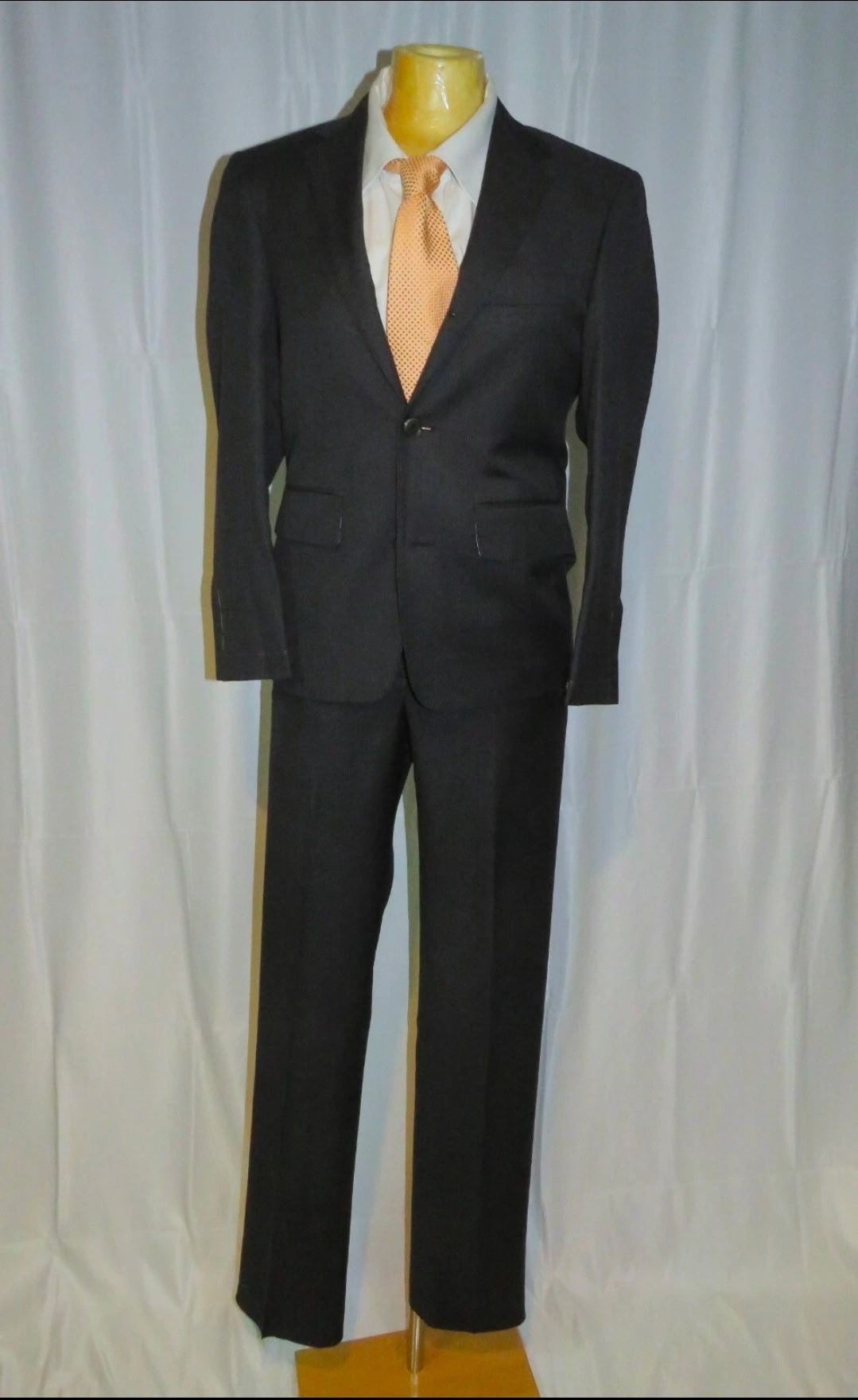 Brooks Brothers Black Fleece Charcoal Striped Suit BB00 NWT Size 34R - 1 Thumbnail