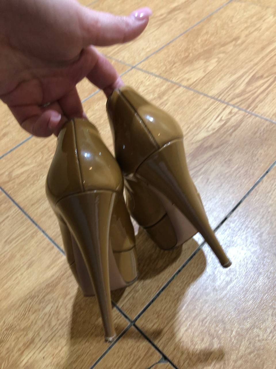 Prada PRADA Luxury Patent Leather Peep Toe Stiletto Heels Platform Size US 9 / IT 39 - 8 Thumbnail