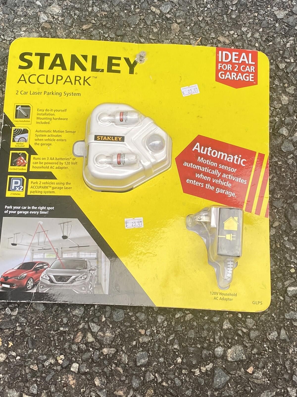 Stanley Blacker NEW Stanley Accupark Garage Parking 2 Car Laser Parking Size ONE SIZE - 1 Thumbnail