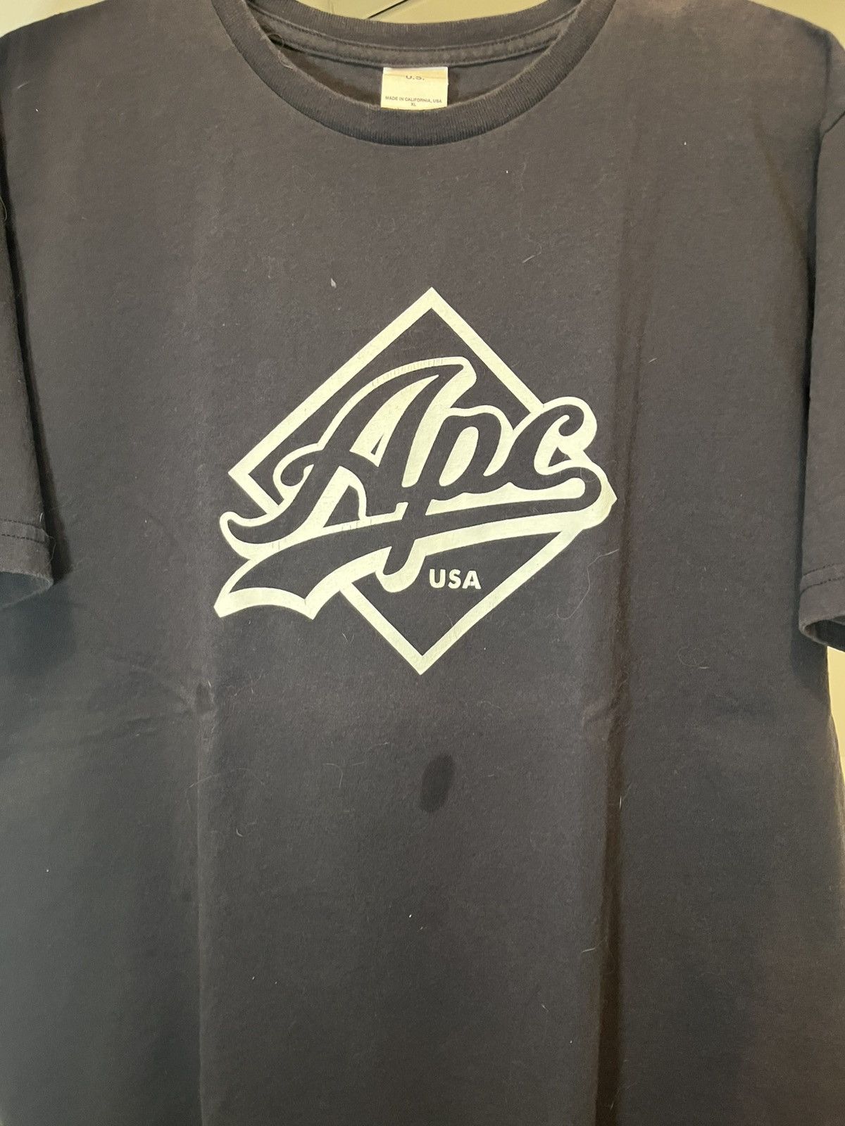 A.P.C. APC USA Logo Navy Blue T-Shirt Size US XL / EU 56 / 4 - 3 Thumbnail