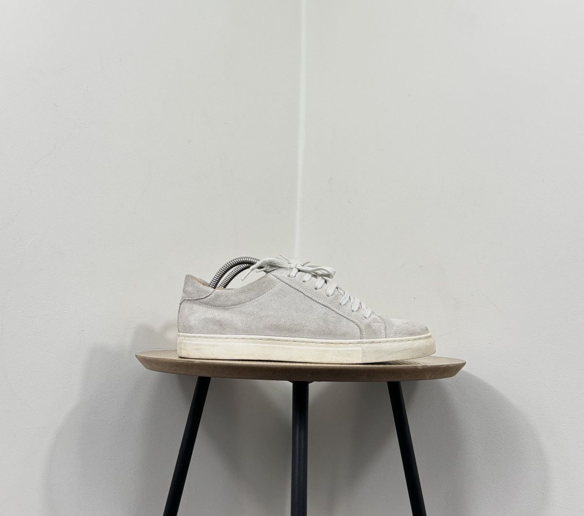 Suitsupply Suitsupply Gray Suede Leather Casual Sneakers Shoes Size US 7 / EU 40 - 2 Thumbnail