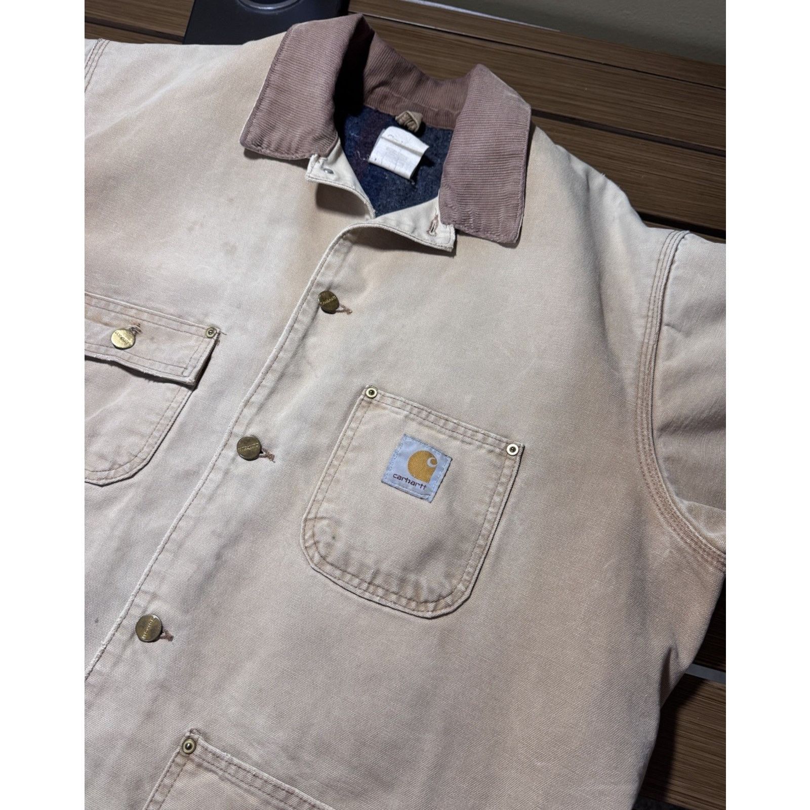 Carhartt Vintage 90’s Carhartt Chore Jacket XL Blanket Lined TAN Size US XL / EU 56 / 4 - 15 Thumbnail