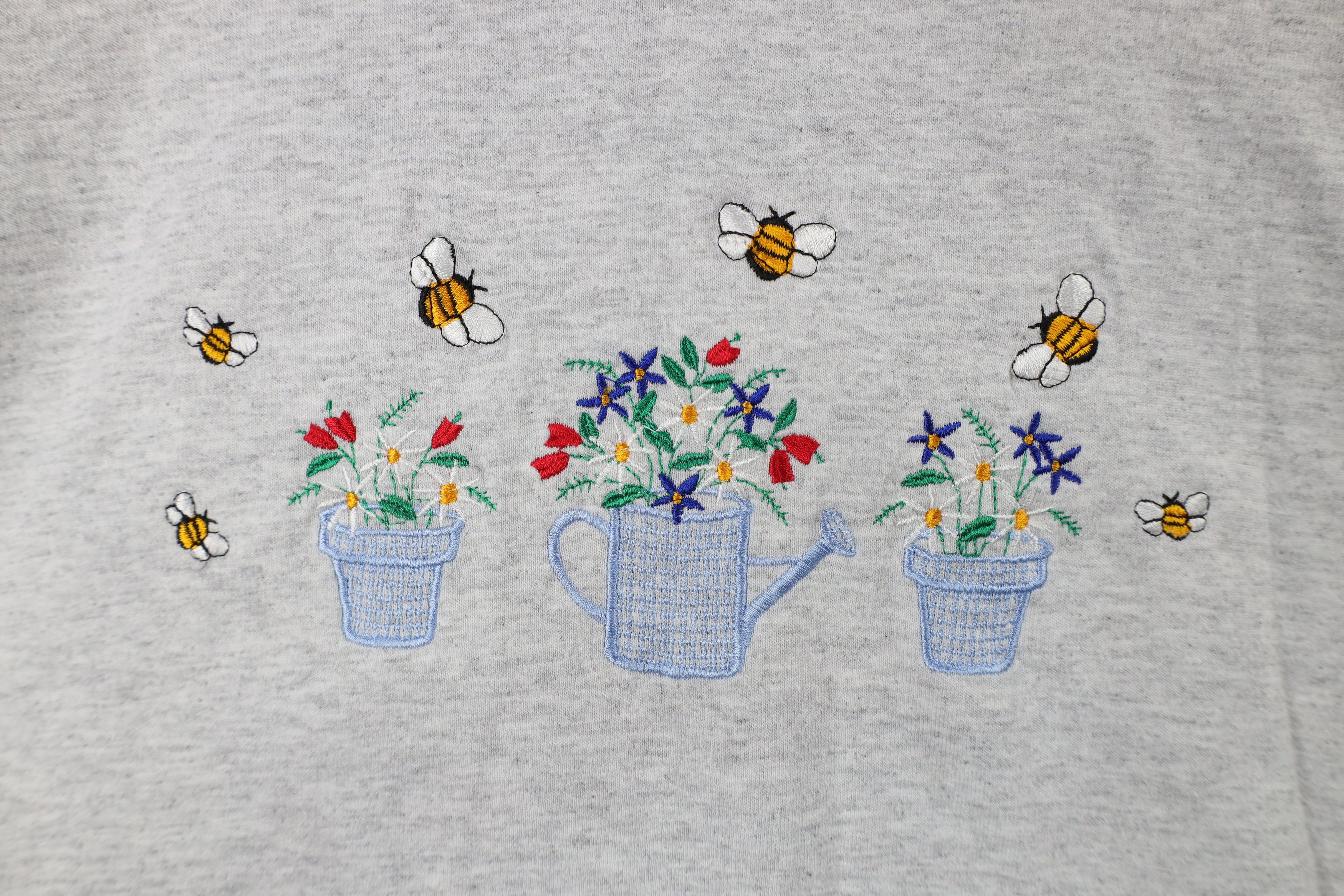Vintage Vintage 90s Streetwear Bumble Bee T-Shirt Heather Gray Size XXL / US 16-18 / IT 52-54 - 4 Thumbnail