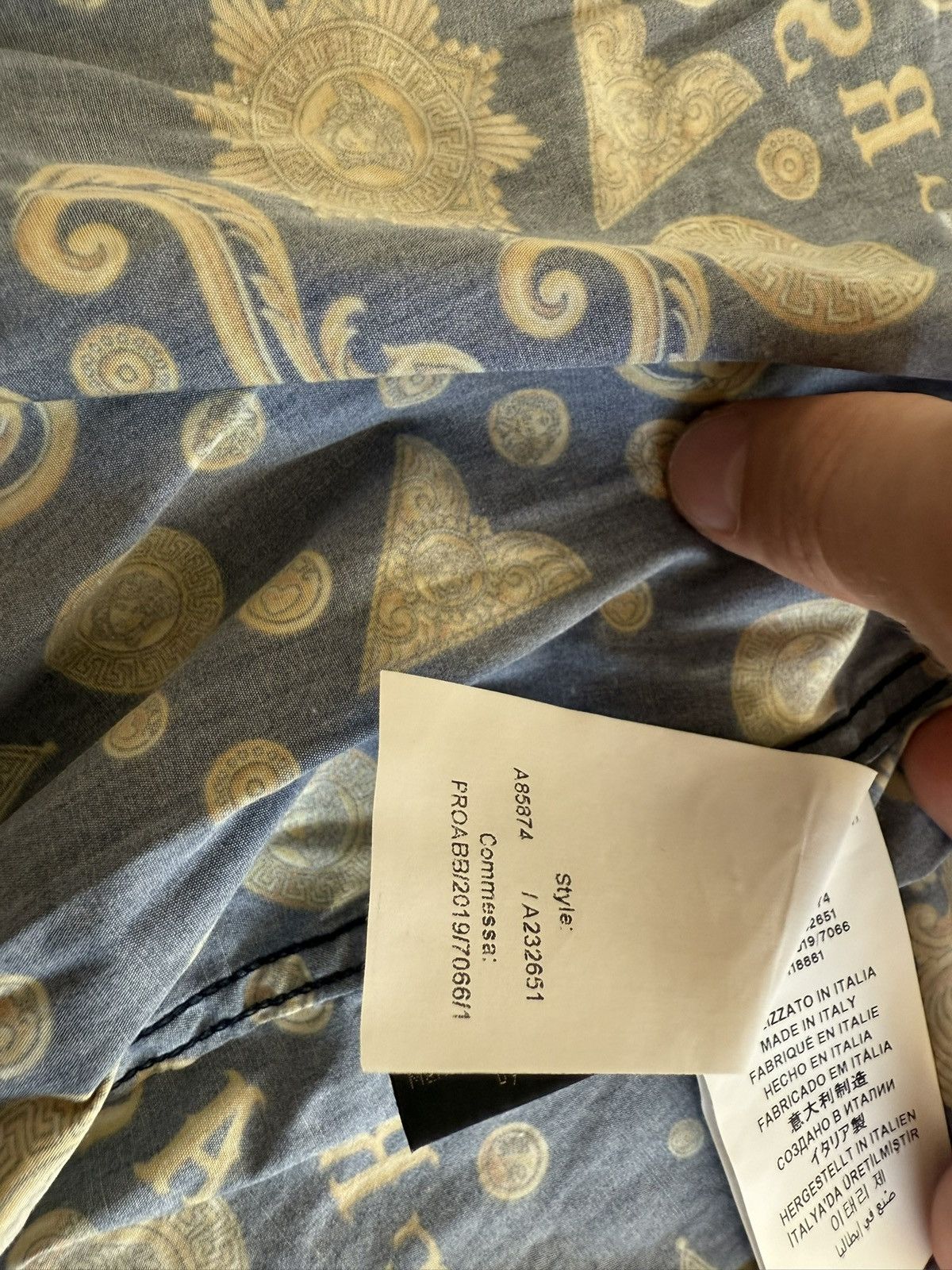Versace Versace Style Baroque Shirt – Size 40 (Unisex) Size US XXS / EU 40 - 6 Thumbnail