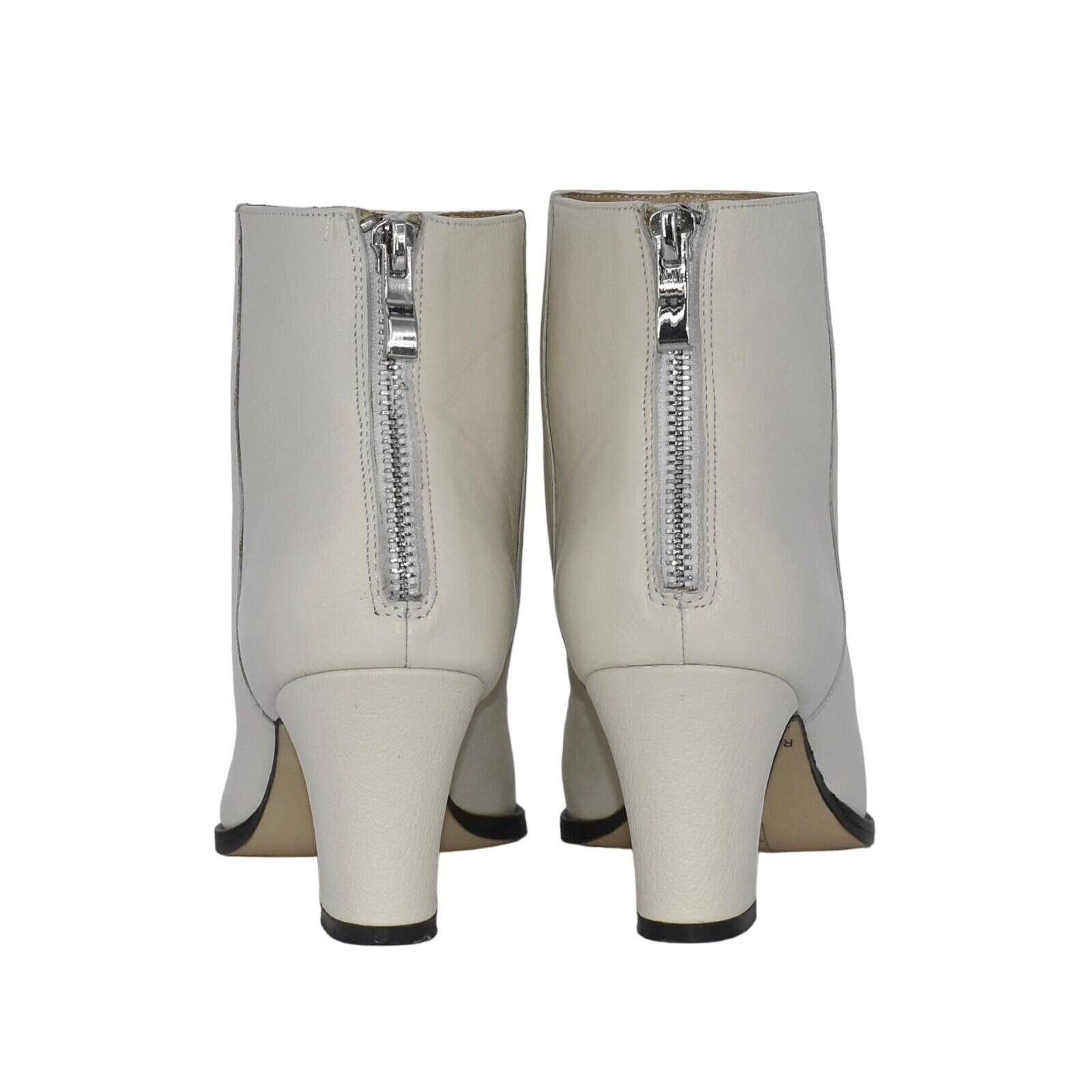 Bill Blass BILL BLASS Payton White Goat Leather Bootie Shoes Sz 6 $228 Size US 6 / IT 36 - 4 Thumbnail