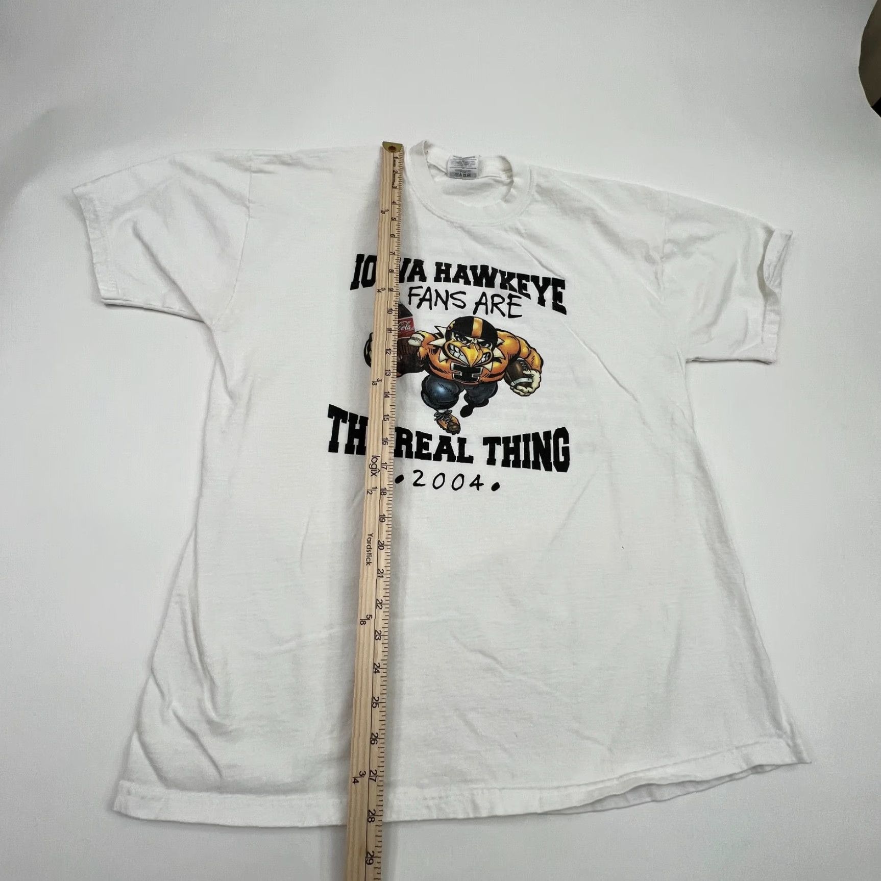 Jerzees VINTAGE JERZEES Iowa Hawkeyes T-Shirt Mens XL White 2004 Graphic College Size US XL / EU 56 / 4 - 5 Thumbnail
