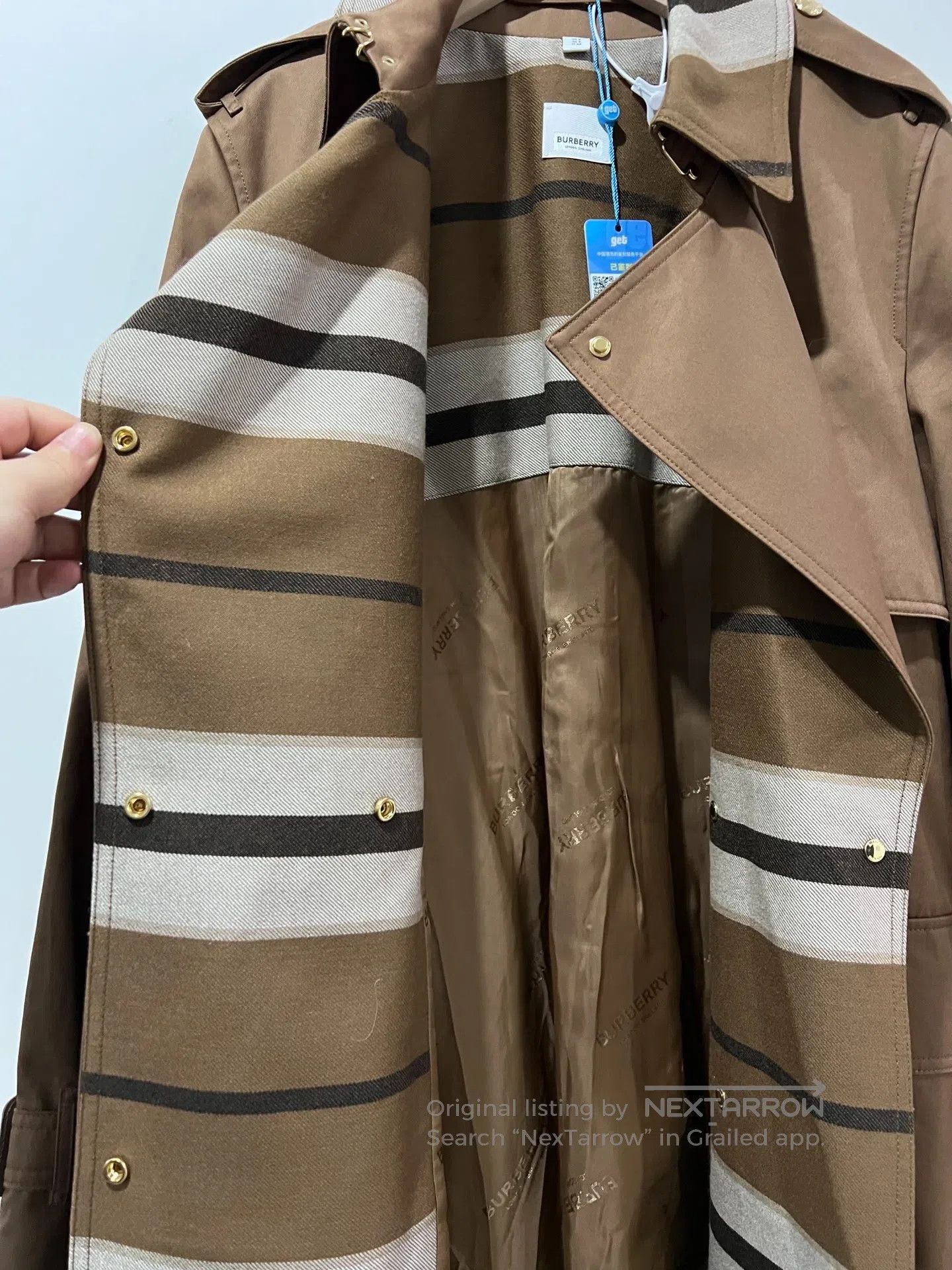 Burberry BURBERRY size UK8 Checkered wool patchwork coat| Size M / US 6-8 / IT 42-44 - 6 Thumbnail