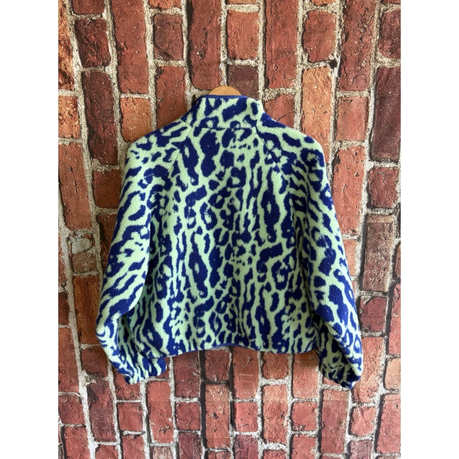 Nike VINTAGE Nike Sportswear Womens Blue Full Zip Sherpa Jacket Size Small CU6591 Size S / US 4 / IT 40 - 2 Thumbnail
