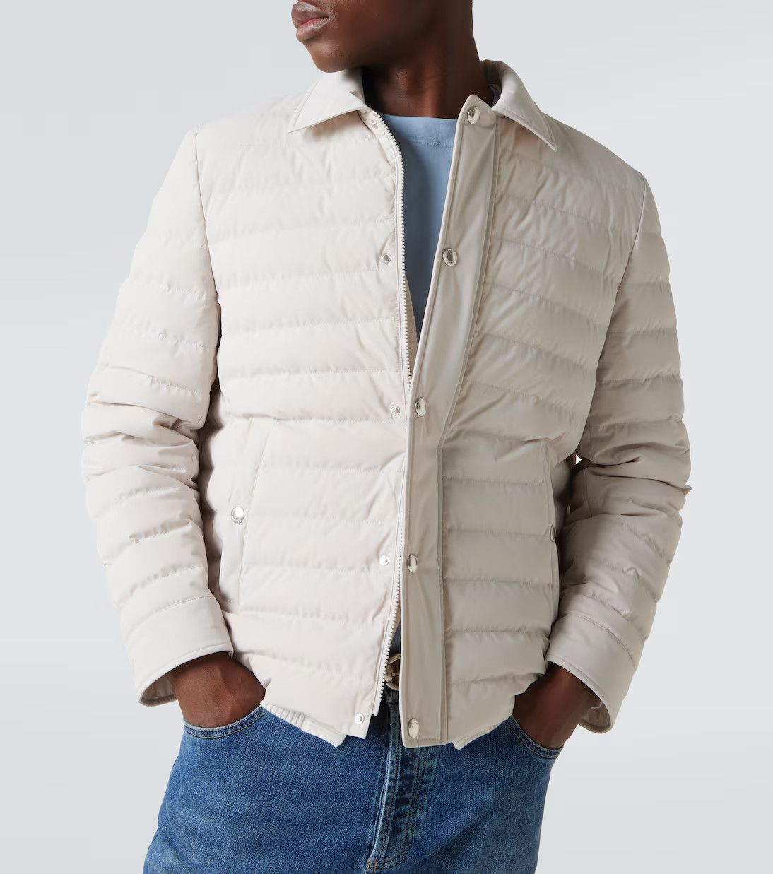 Brunello Cucinelli o1w1db10326 Down Jacket in White Size US XL / EU 56 / 4 - 5 Thumbnail