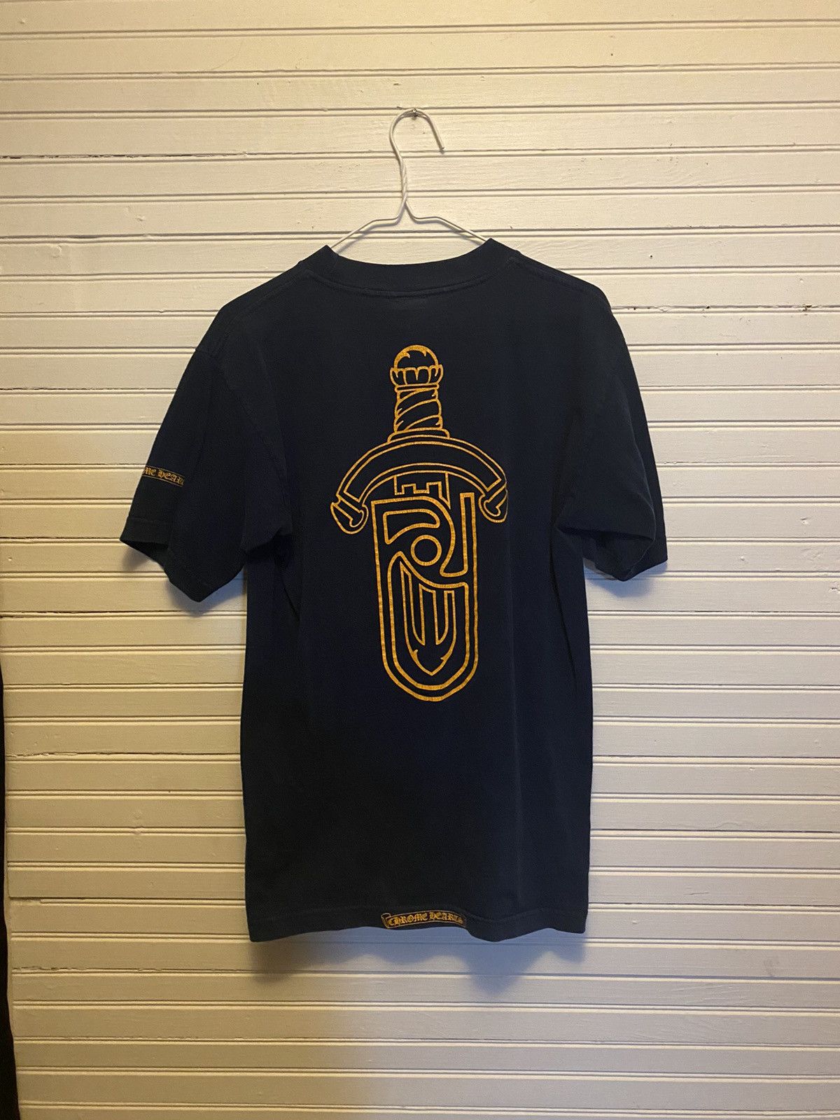 image of Chrome Hearts X United Arrows Dagger Tee in Navy, Men's (Size Medium)