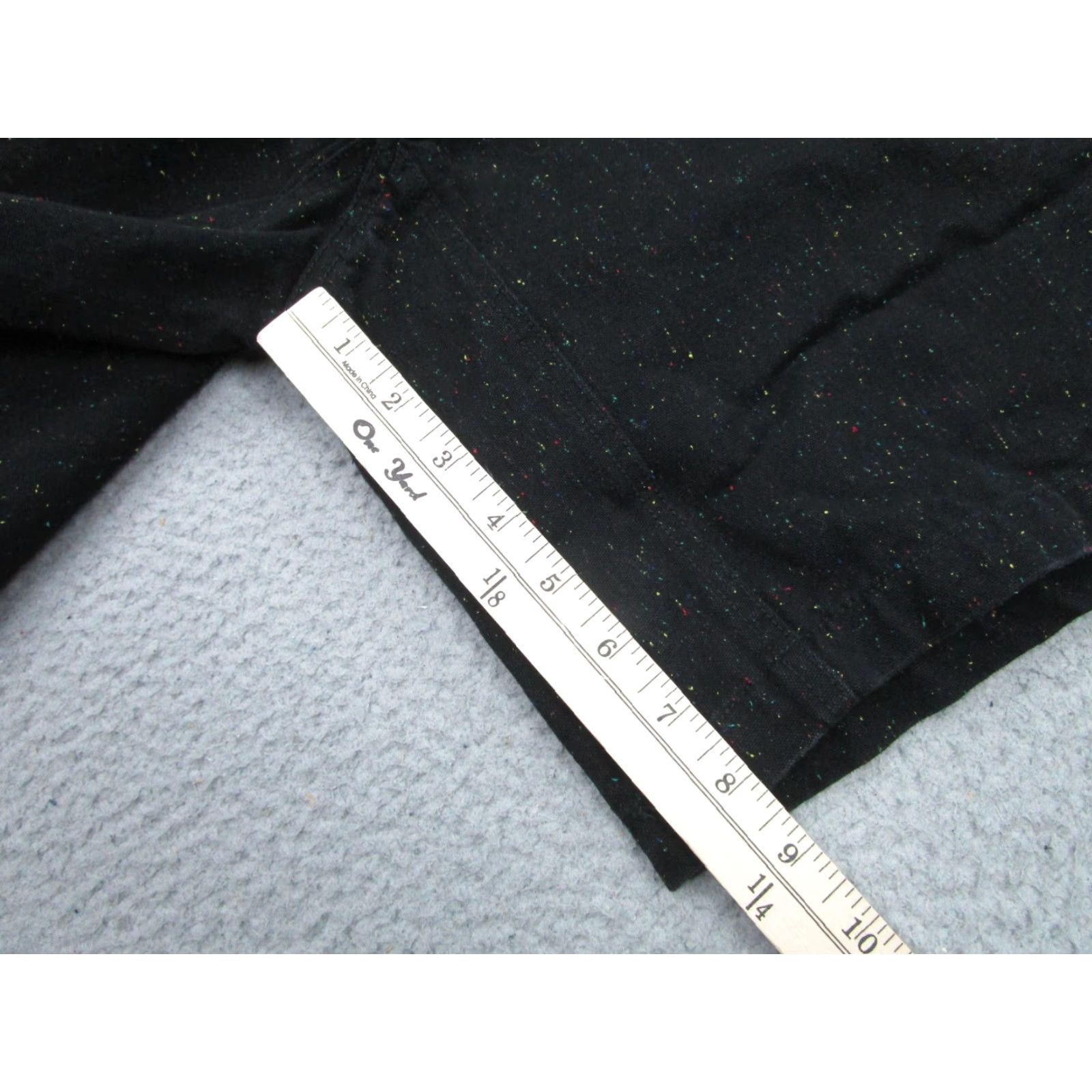 Round Two VINTAGE Round Two Mens Shorts Chino 34 Black Confetti Cotton Elastic Waist Zip Pocket 34 Mens Black Confetti Speckle Size US 34 / EU 50 - 6 Thumbnail
