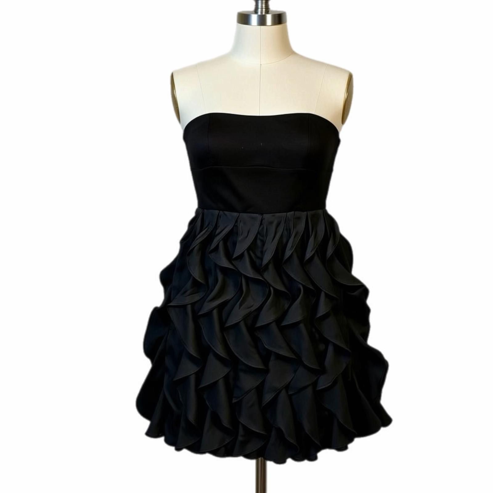 Lauren Conrad Lauren Conrad Strapless Black Ruffle Dress Size 8 Size M / US 6-8 / IT 42-44 - 1 Thumbnail