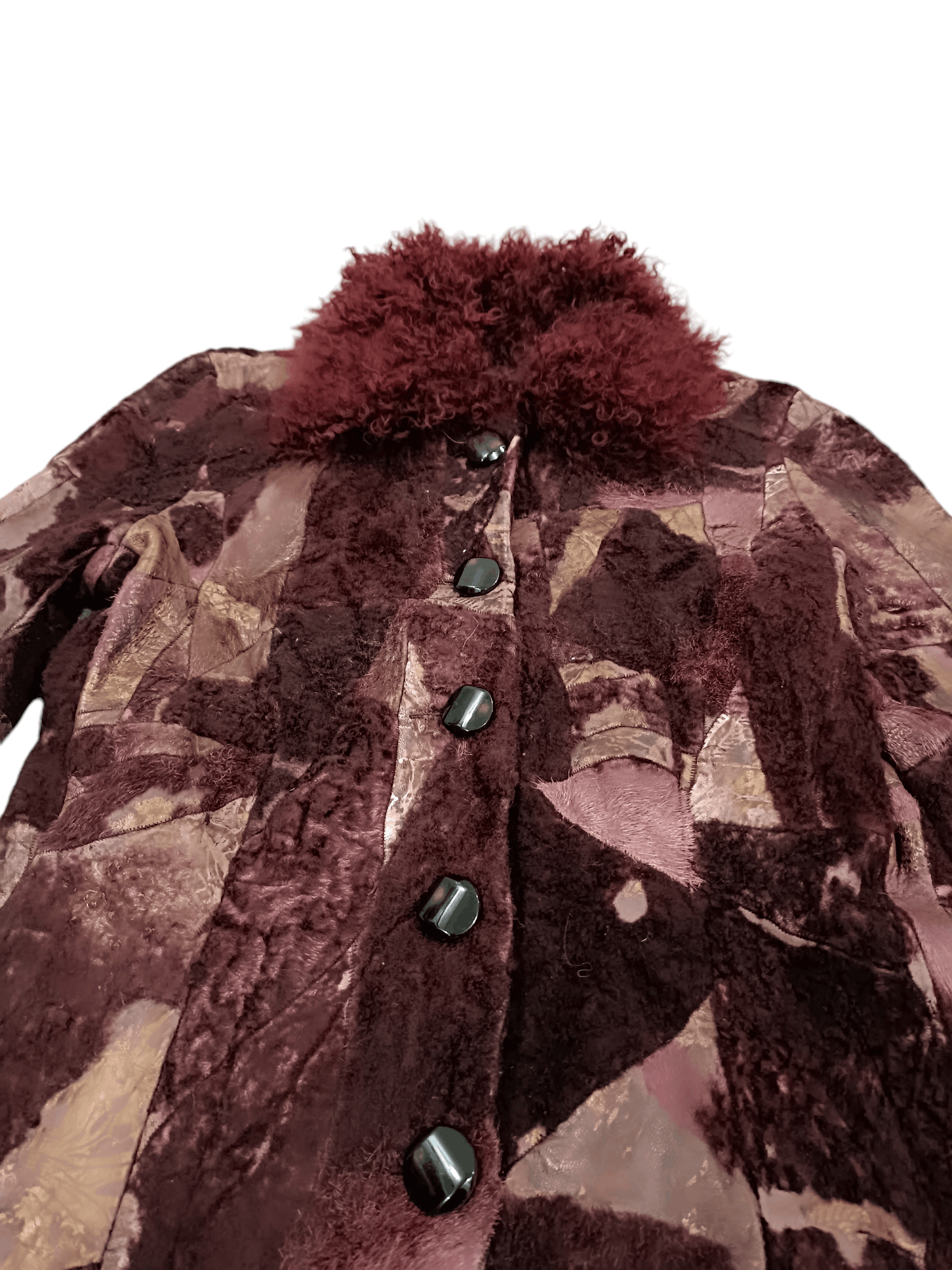 Other Vintage Patchwork Fur Leather Jacket Size M / US 6-8 / IT 42-44 - 3 Thumbnail