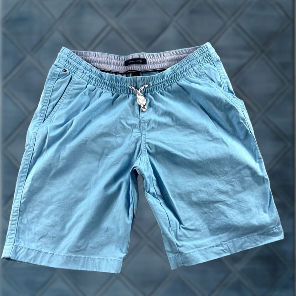 Tommy Hilfiger Tommy Hilfiger Shorts Mens Blue Adaptive Seated Fit Stretch Waist Casual Chino, Drawstring, Relaxed, 33 in Inseam 10.5 in Size US 31 - 1 Thumbnail