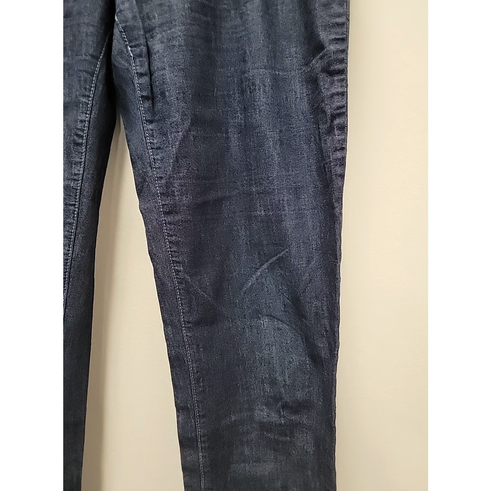 Armani Armani Collezioni Jeans Mens 31 Dark Blue Stretch Denim 5-Pocket Zip Inseam 36 Classic Regular Mens Size US 31 - 6 Thumbnail