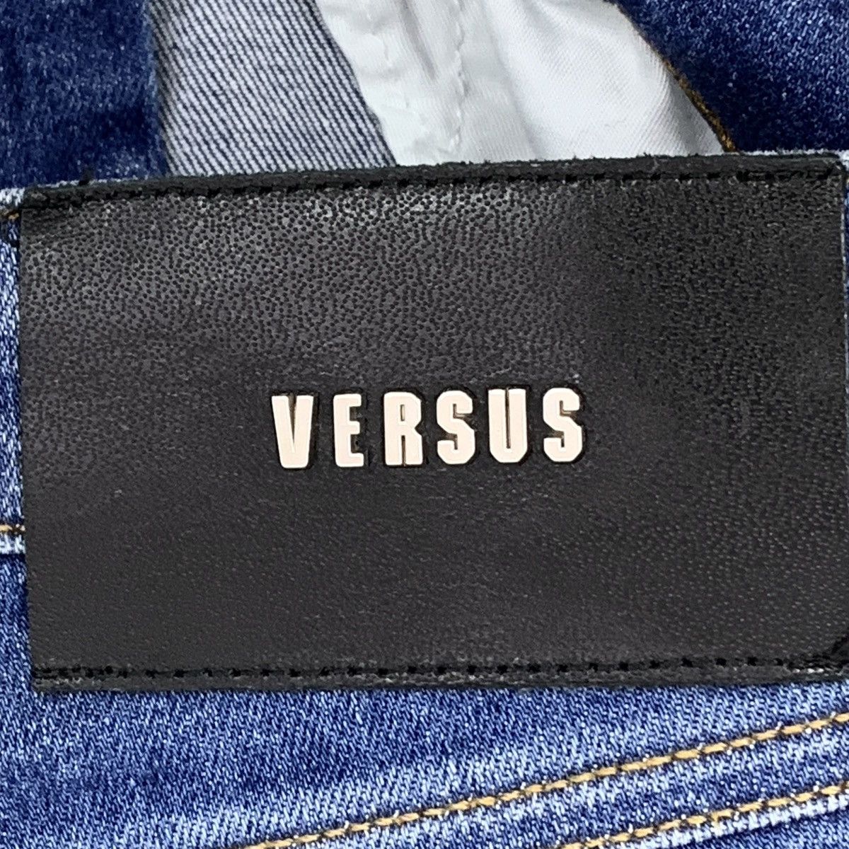 Versace Versace Dark Blue Cotton Casual Denim Pants K26WX Size 25" / US 0 / IT 36 - 6 Thumbnail