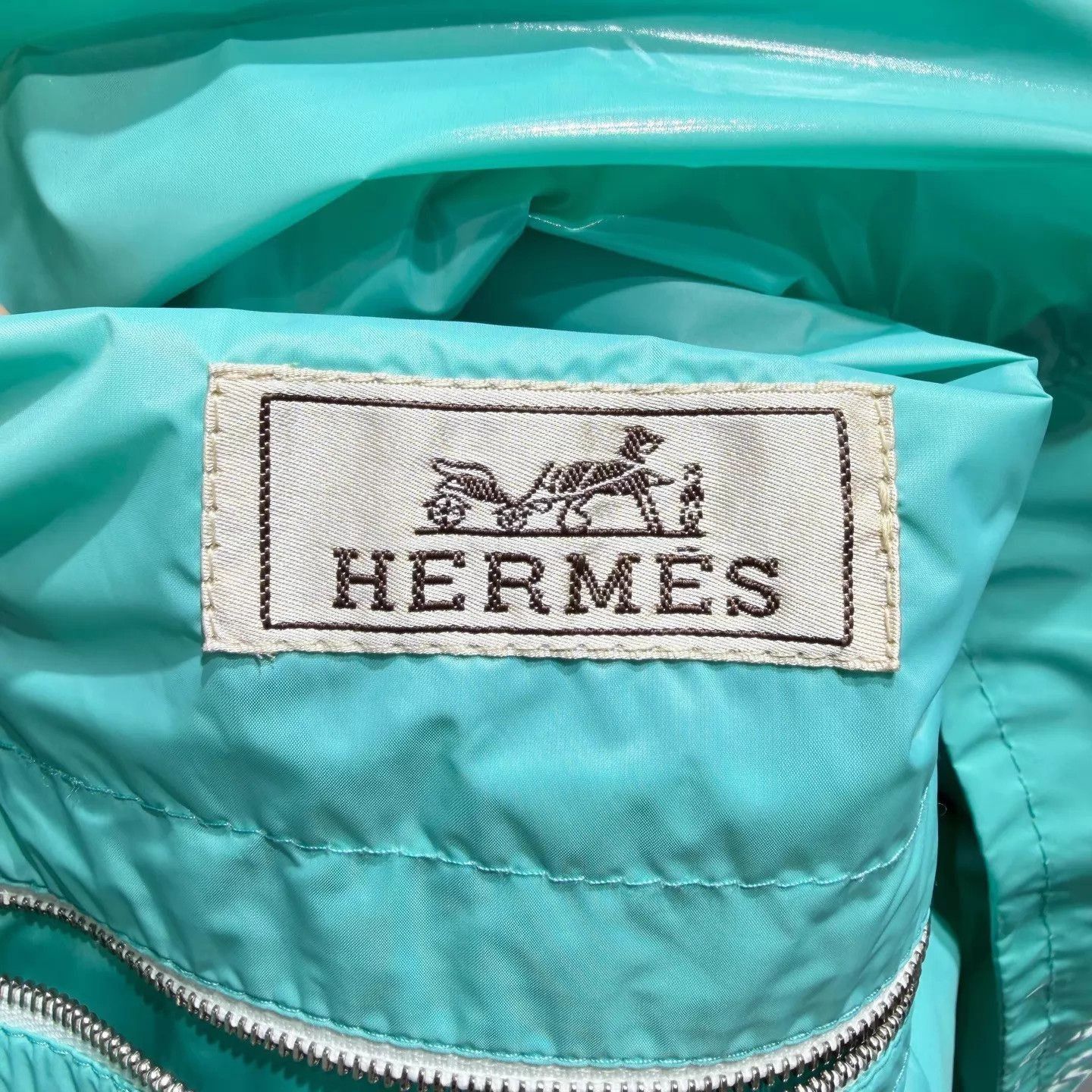 Hermes Green Lightweight Zip-Up Jacket Size S Size US S / EU 44-46 / 1 - 4 Thumbnail