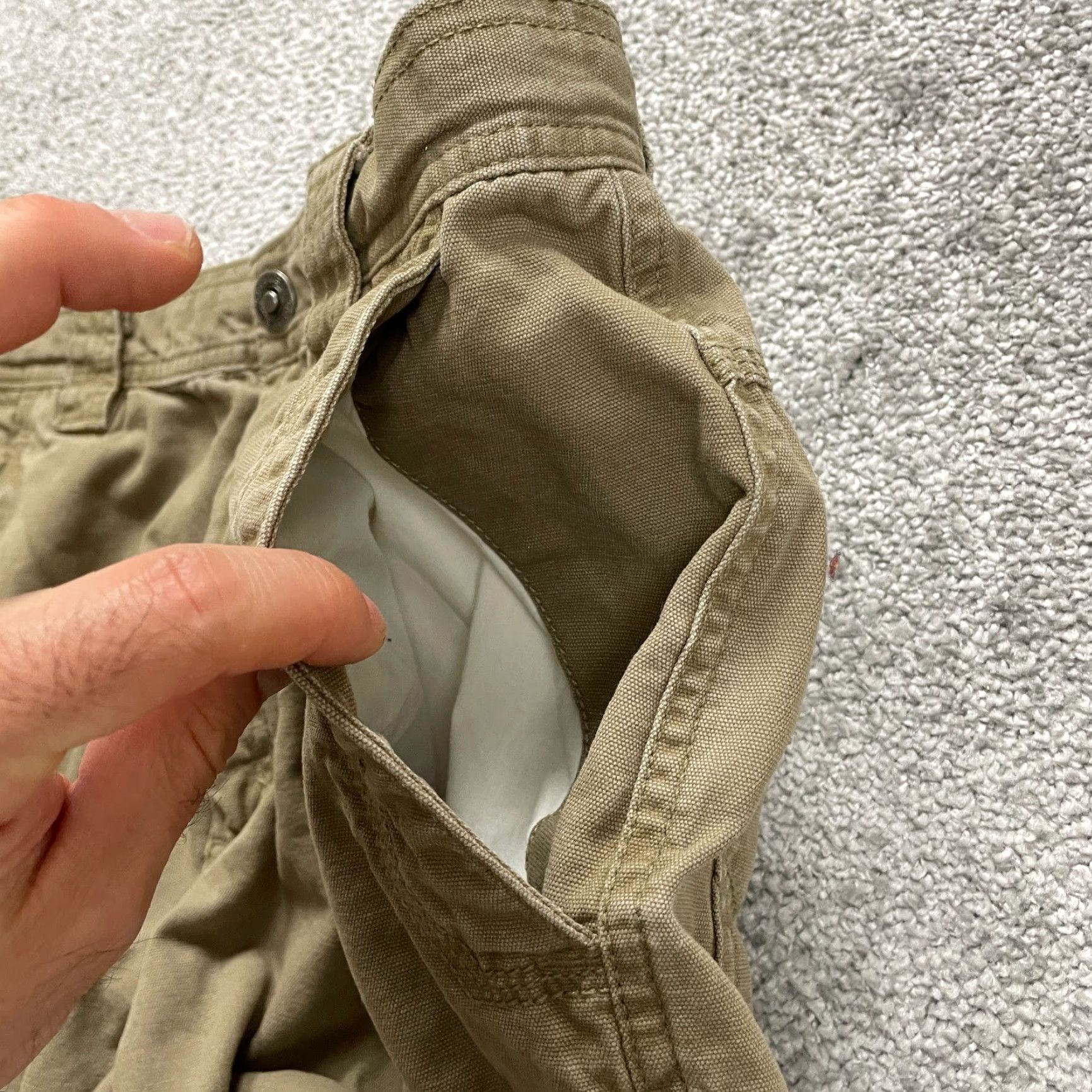 Vintage Columbia Omni Shield Mens Shorts 32x11 Brown Canvas Flat Front Snap Casual Chino Outdoor Sports Size US 32 / EU 48 - 5 Thumbnail