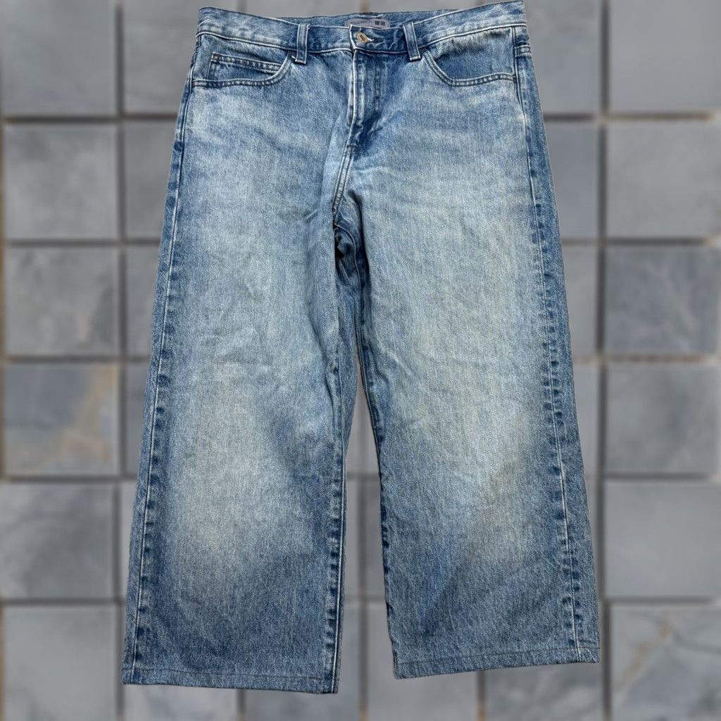 Uniqlo Uniqlo JW Anderson Jeans Womens Regular 33x23 Blue Denim Straight Relaxed 5-Pocket Design Mens Womens Boys Girls Size 24" / US 00 / IT 34 - 1 Thumbnail
