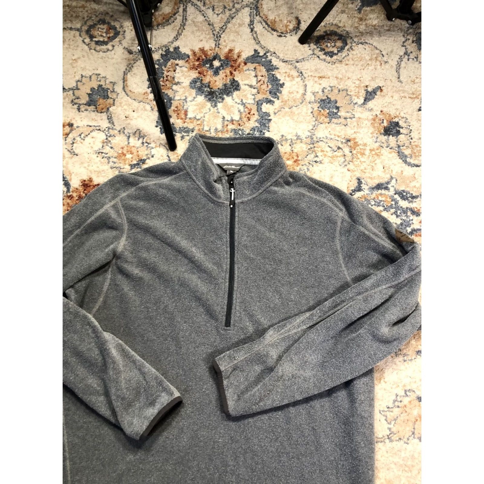 Eddie Bauer Eddie Bauer Sweater Mens 2XLT Gray Fleece Quarter Zip Mock Neck Pullover Outdoor Size US XXL / EU 58 / 5 - 6 Thumbnail