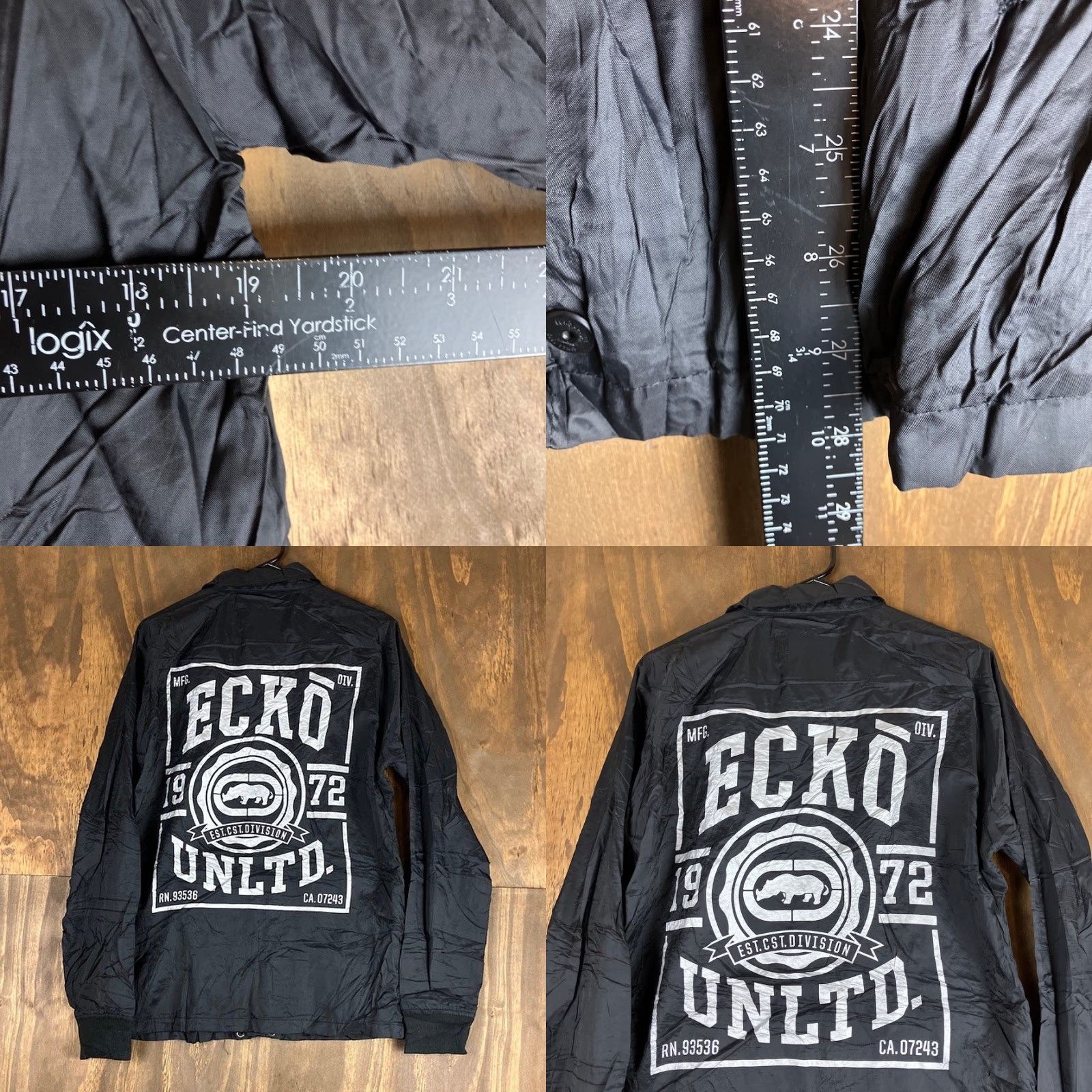 Ecko Unltd. VINTAGE Ecko Unltd Jacket Windbreaker Mens M Black White Y2K Full Zip Long Sleeve Casual Streetwear Shirt Jacket Size US M / EU 48-50 / 2 - 8 Thumbnail