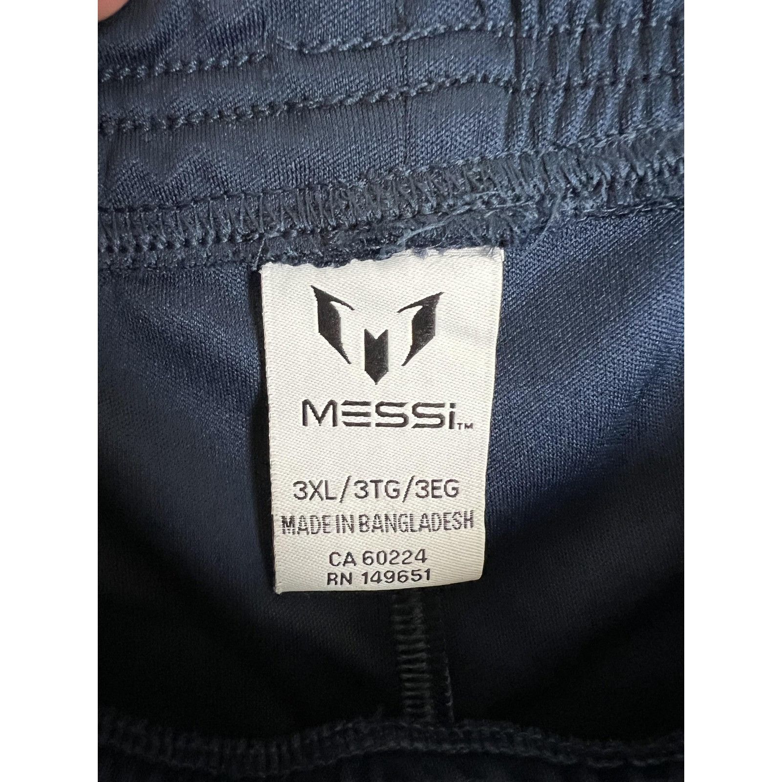 Other Messi Shorts Mens 3XL Navy Blue Athletic Soccer Training Ela Size US 36 / EU 52 - 6 Thumbnail
