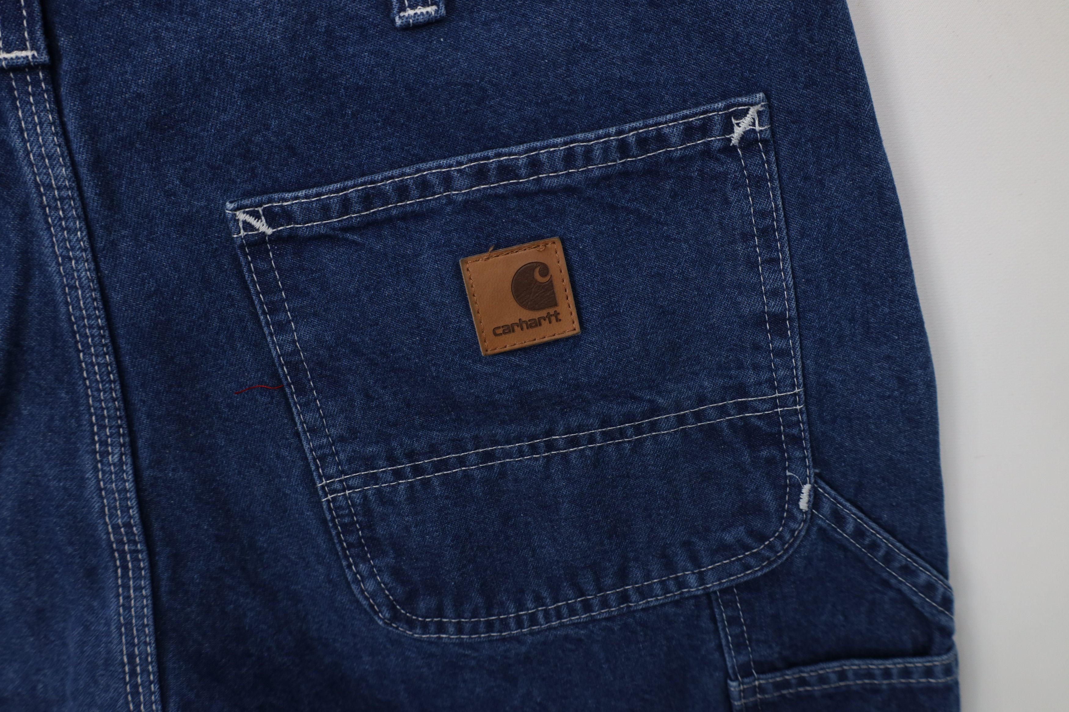 Carhartt Vintage 90s Carhartt Wide Leg Dungaree Denim Jeans Blue USA Size US 34 / EU 50 - 11 Thumbnail