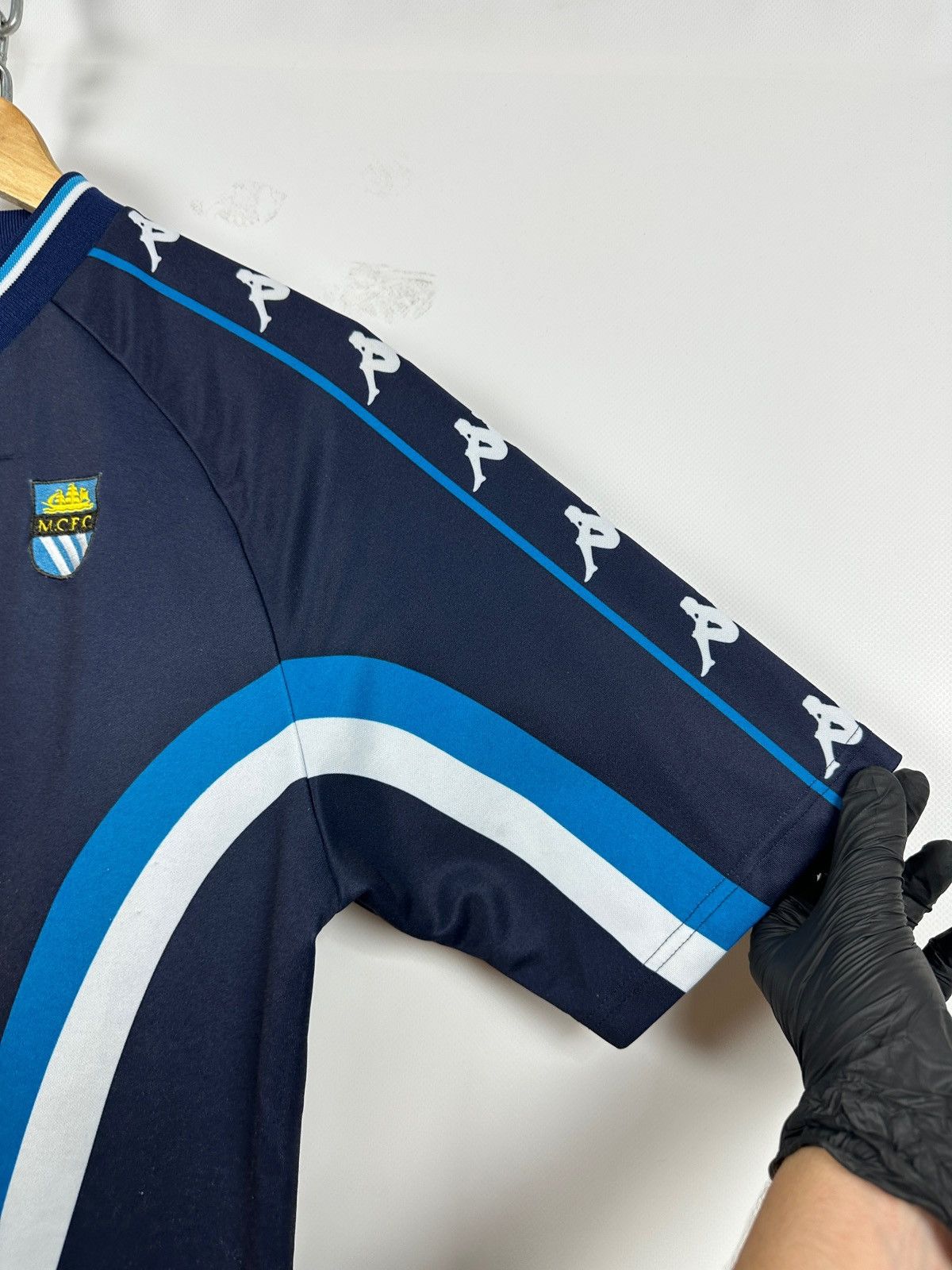 Kappa 1997/99 Kappa Manchester City Vintage Training Jersey Kit Size US S / EU 44-46 / 1 - 9 Thumbnail