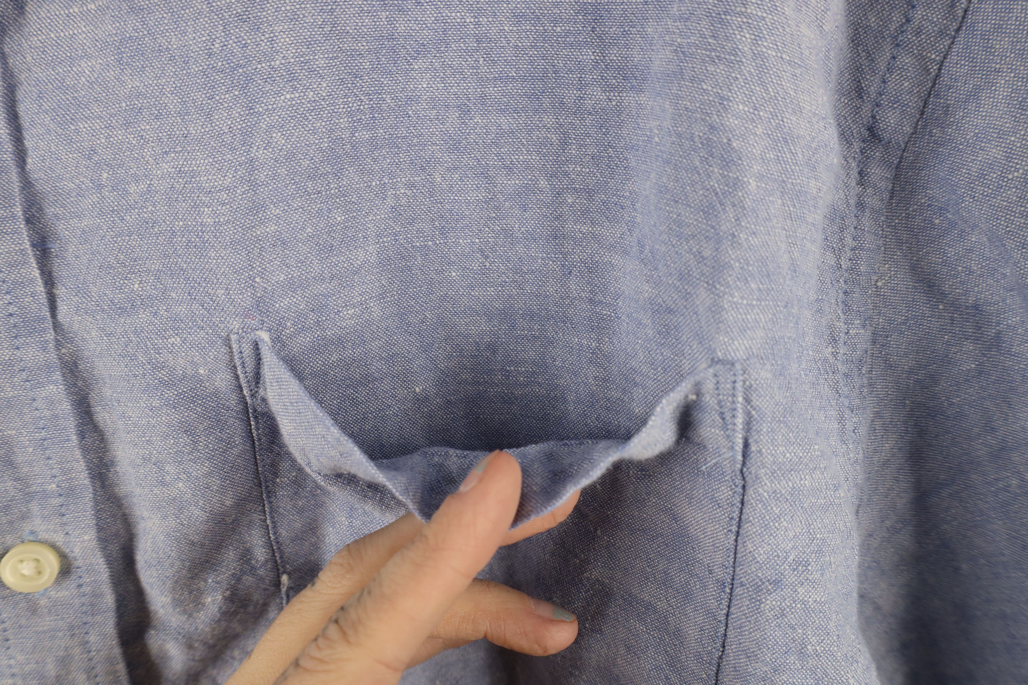 Banana Republic × Vintage Banana Republic Chambray Short Sleeve Button Shirt Blue Size US XL / EU 56 / 4 - 4 Thumbnail
