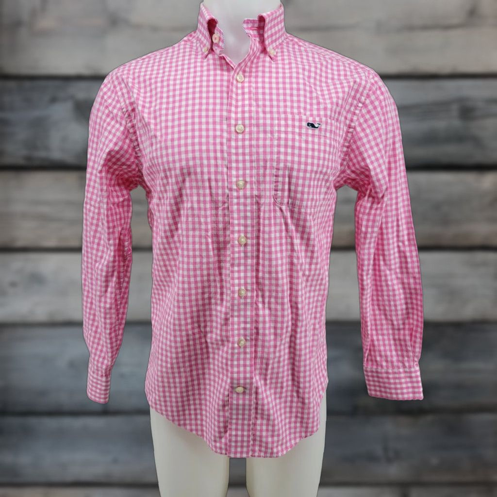 Vineyard Vines Vineyard Vines Tucker Shirt Button-Up Long Sleeve SMALL Pink Checkered Men’s Shirt Size US S / EU 44-46 / 1 - 1 Thumbnail