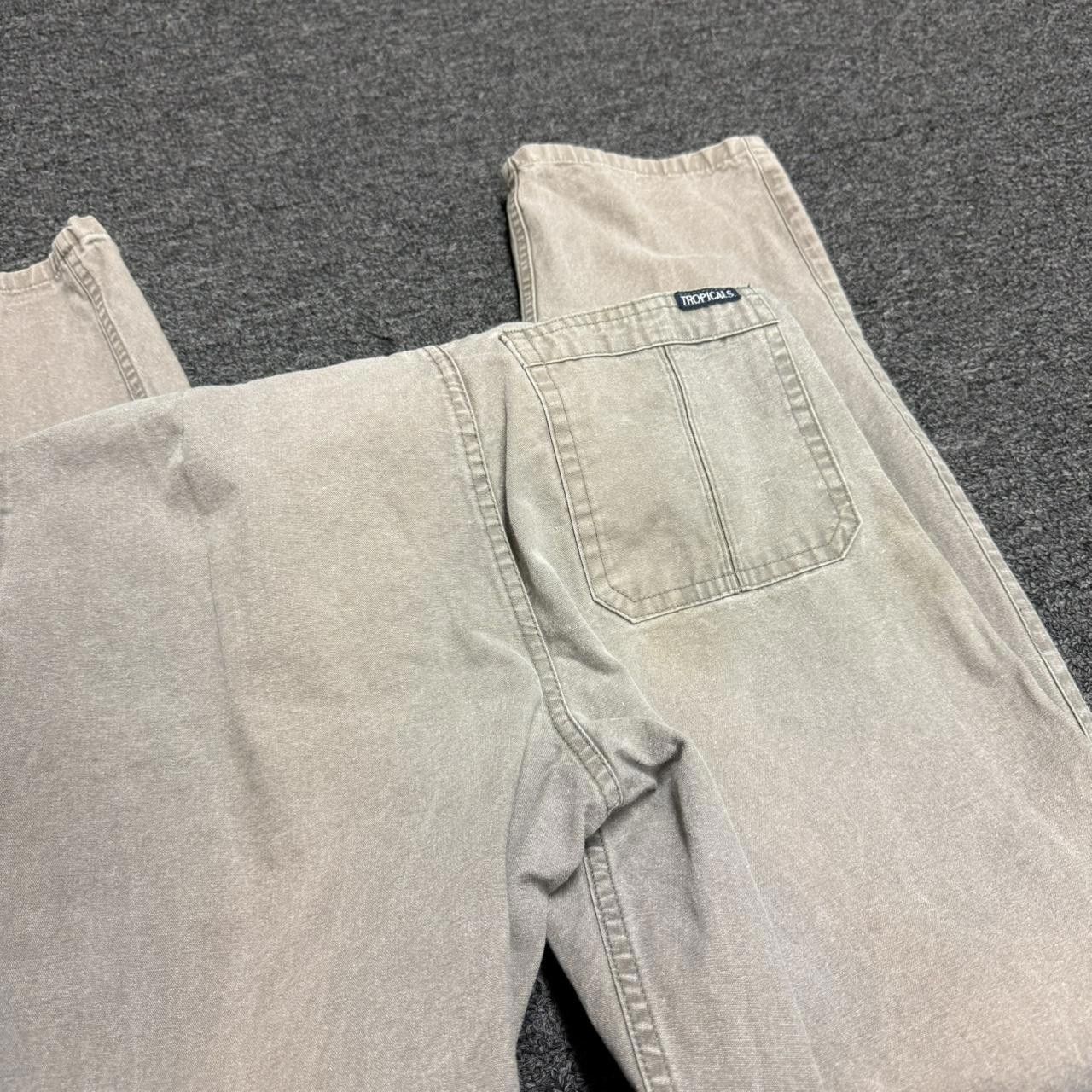 Designer Tropicals Beige/Grey Pants Size US 30 / EU 46 - 4 Thumbnail