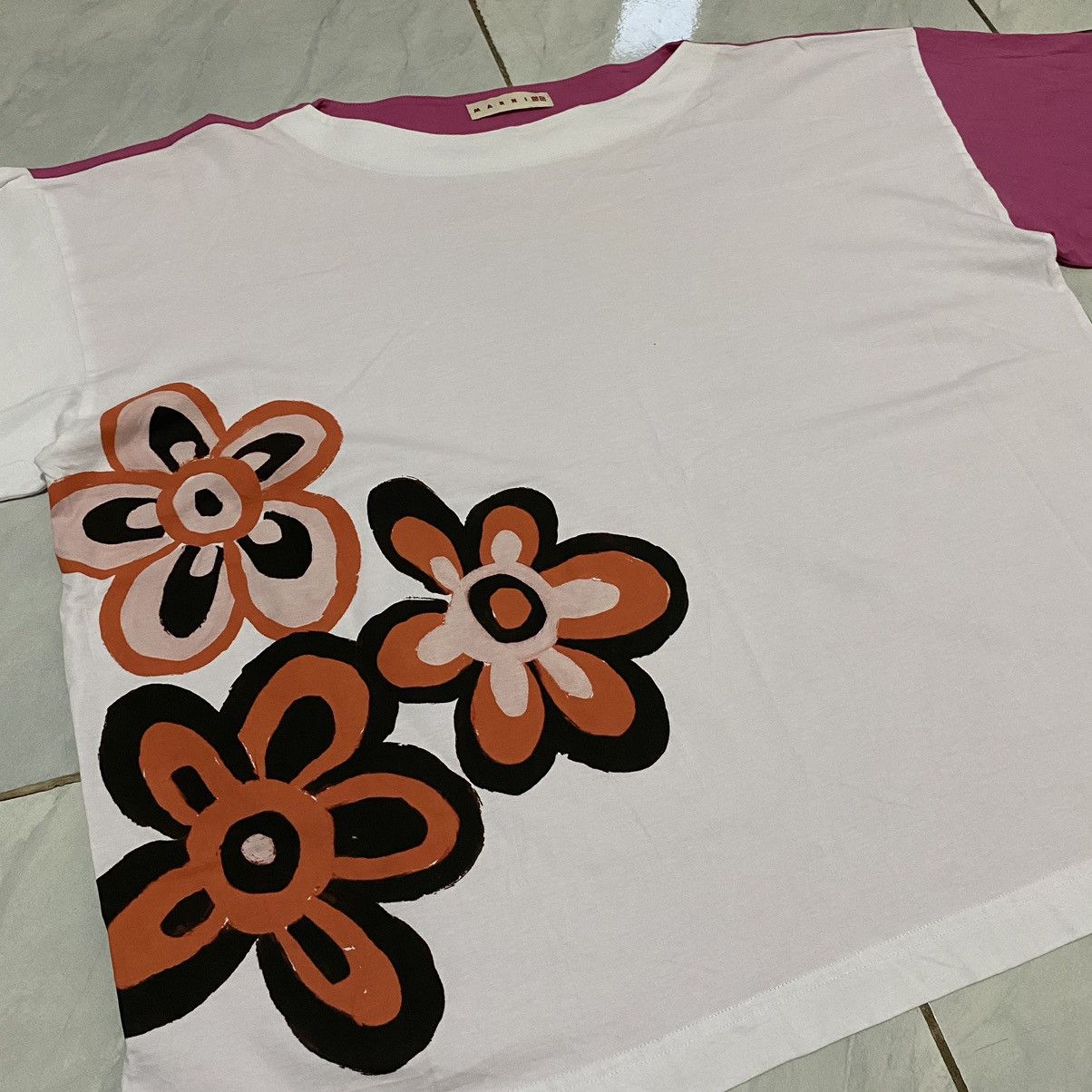Marni × Uniqlo Uniqlo X Marni “Flower” Boxy Short Shirt Size L / US 10 / IT 46 - 2 Thumbnail